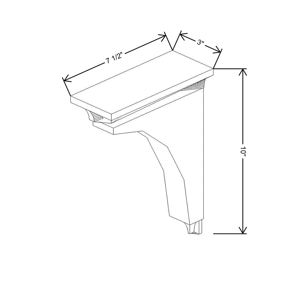 Cubitac Imperial Montclair Sapphire 10"H Shaker Corbel