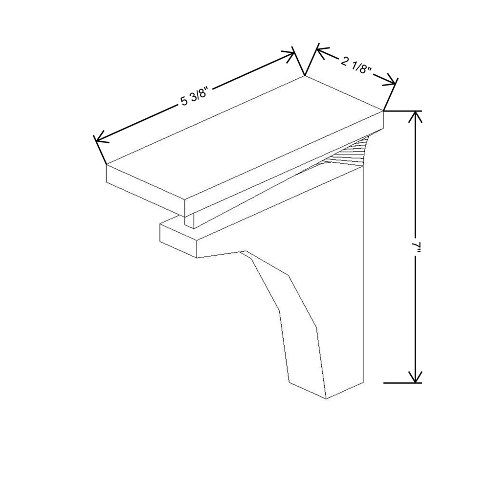 Cubitac Imperial Montclair Cashmere 7"H Shaker Corbel