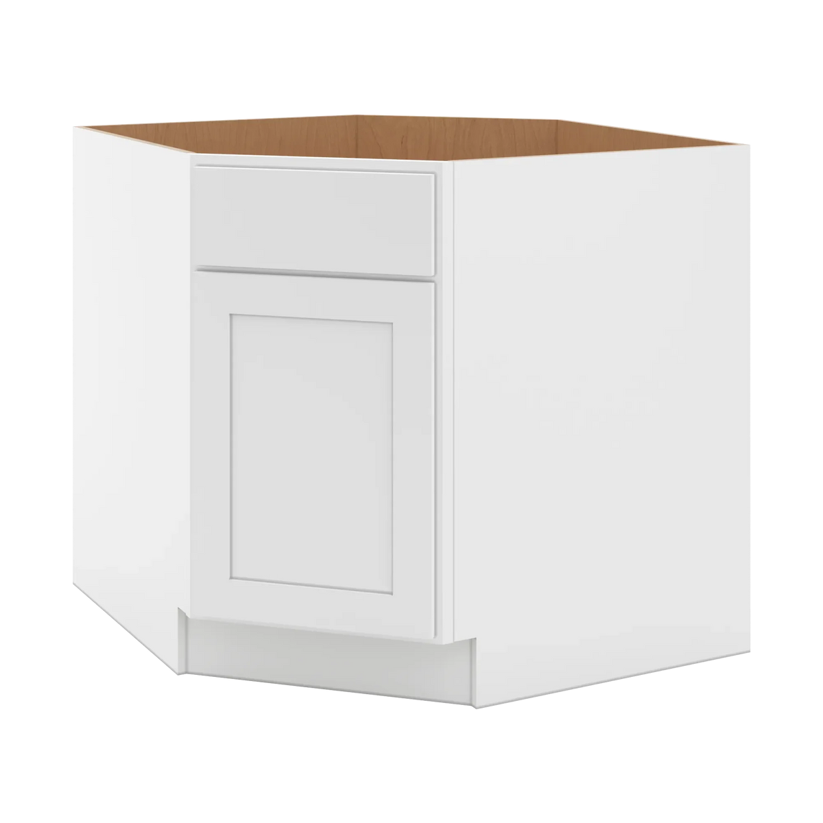 cnc luxor white 36 w diagonal corner sink base cabinet