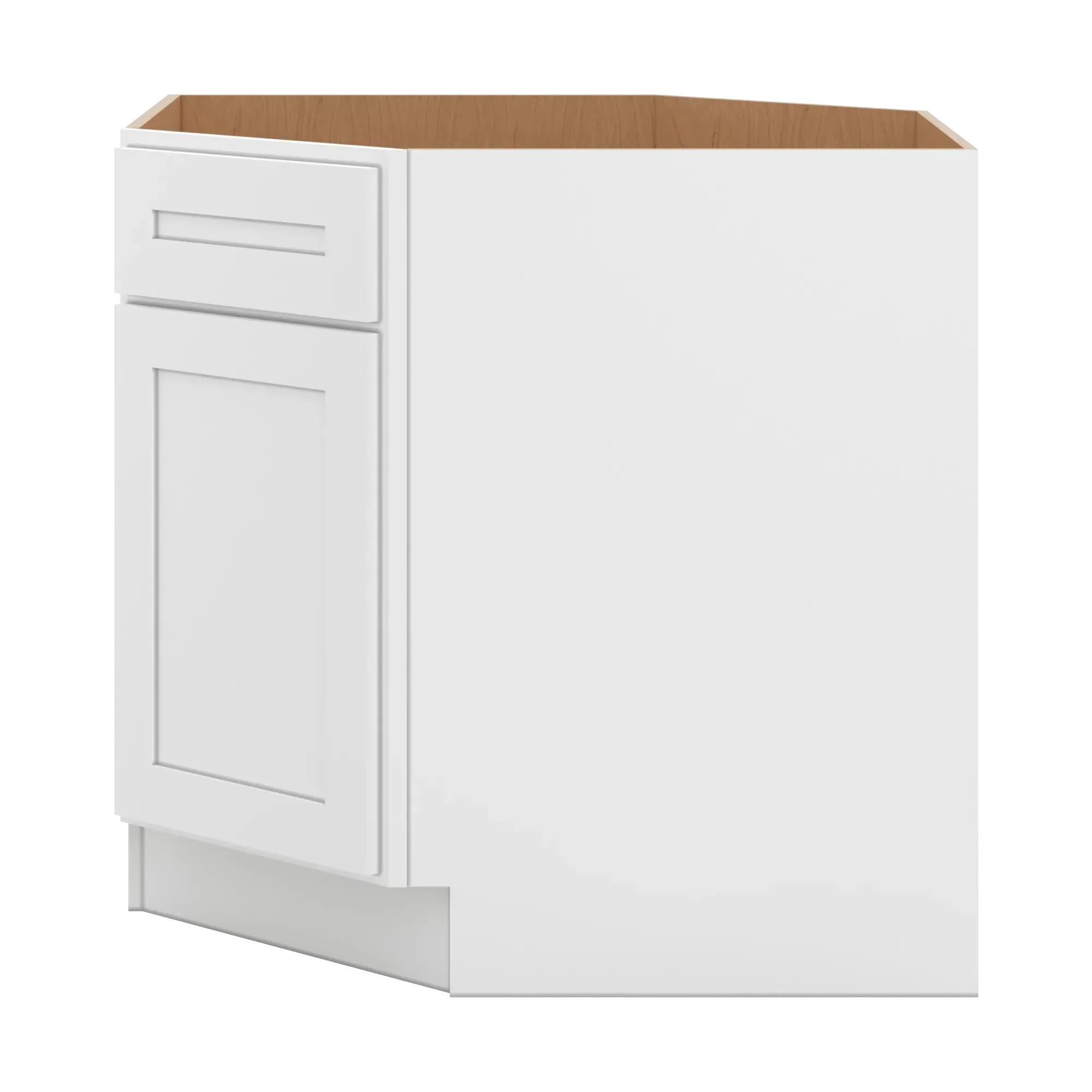 cnc luxor 5 piece white 36 w diagonal corner sink base cabinet