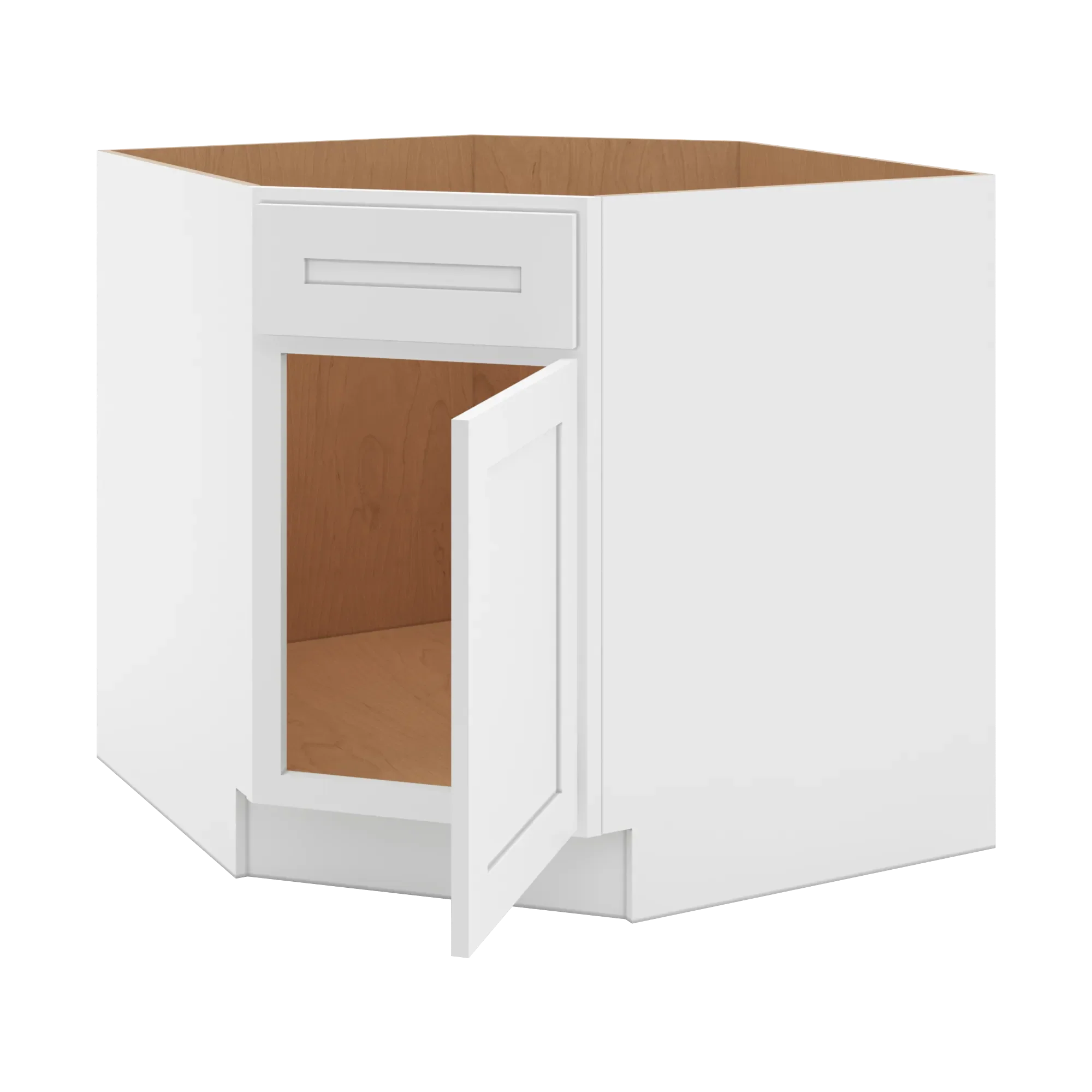 cnc luxor 5 piece white 36 w diagonal corner sink base cabinet