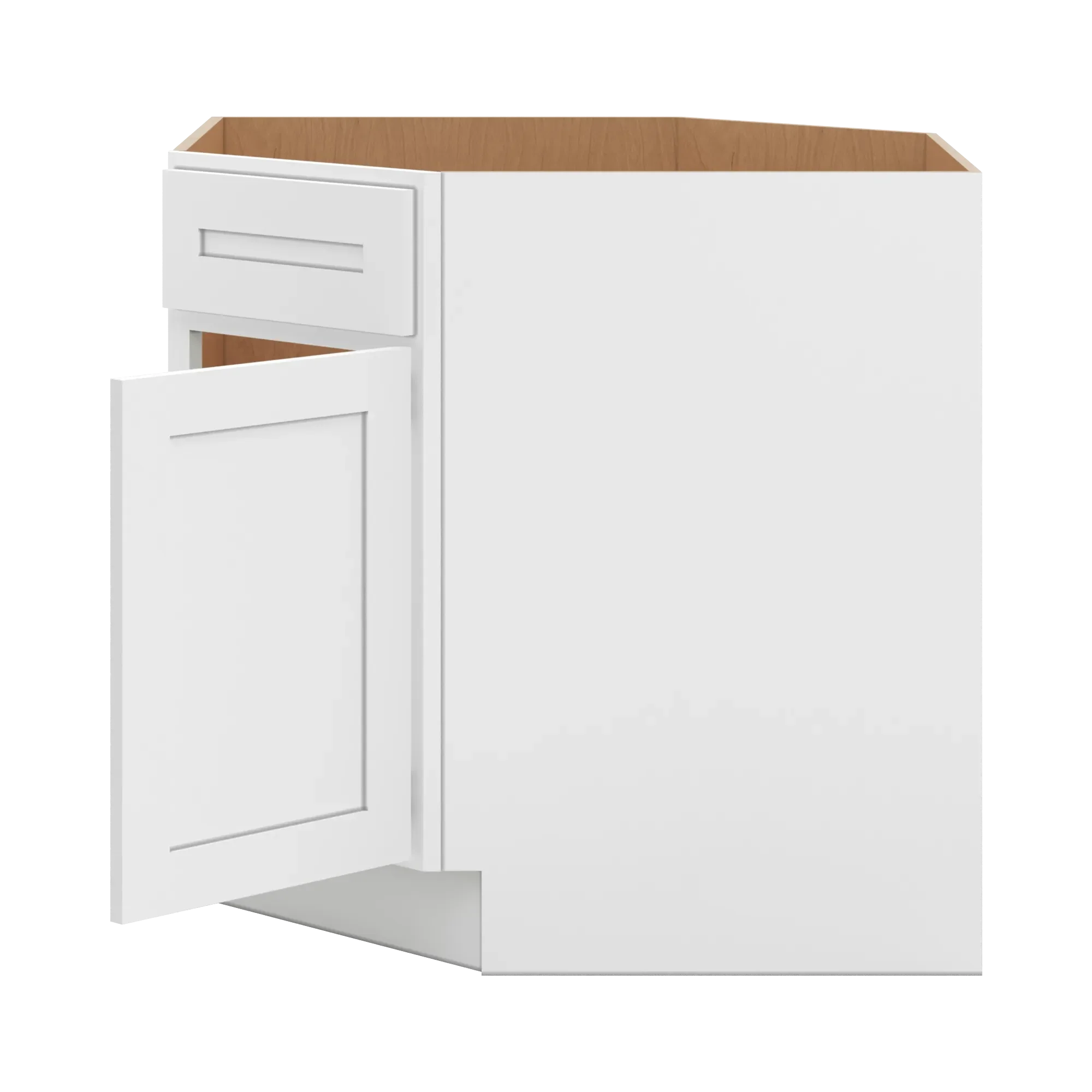cnc luxor 5 piece white 36 w diagonal corner sink base cabinet