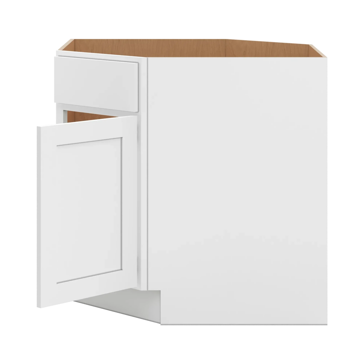 cnc luxor white 36 w diagonal corner sink base cabinet
