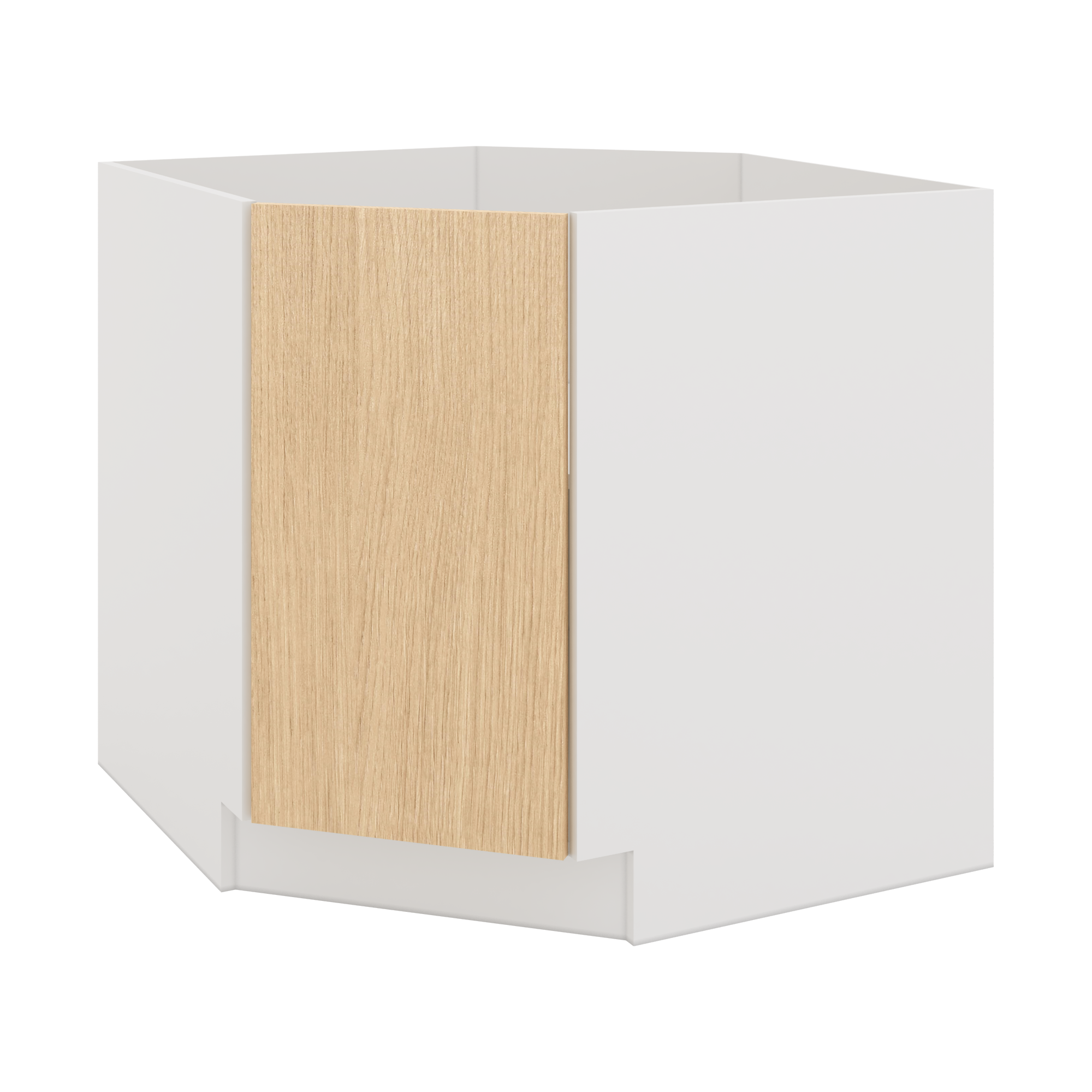Modernform Cabinet Natural Oak 36" W X 34 1/2" H X 24" D Diagonal Sink Base Cabinet