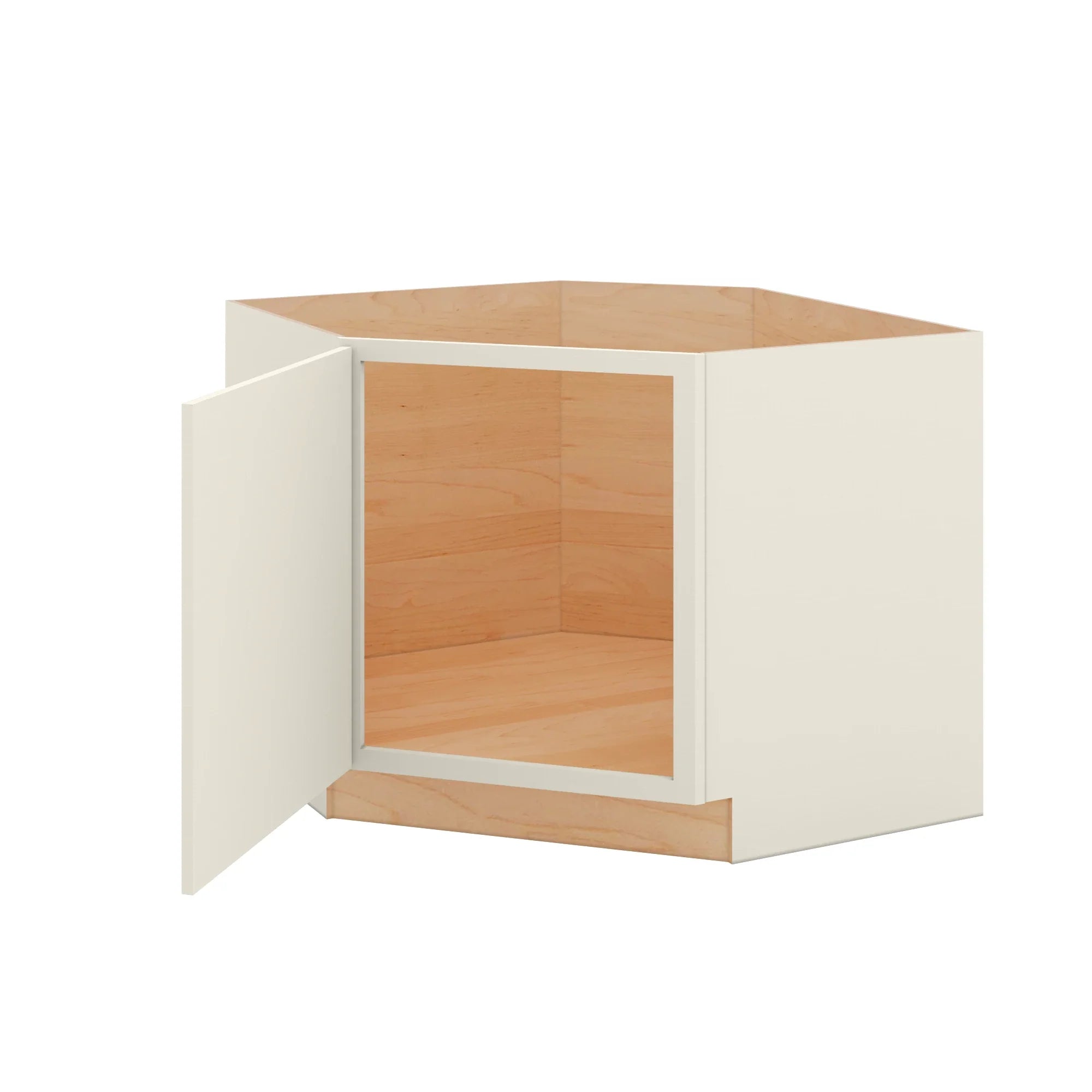 Modernform Cabinet Slim Dove White 42" W X 34 1/2" H X 24" D Diagonal Corner Sink Base Cabinet