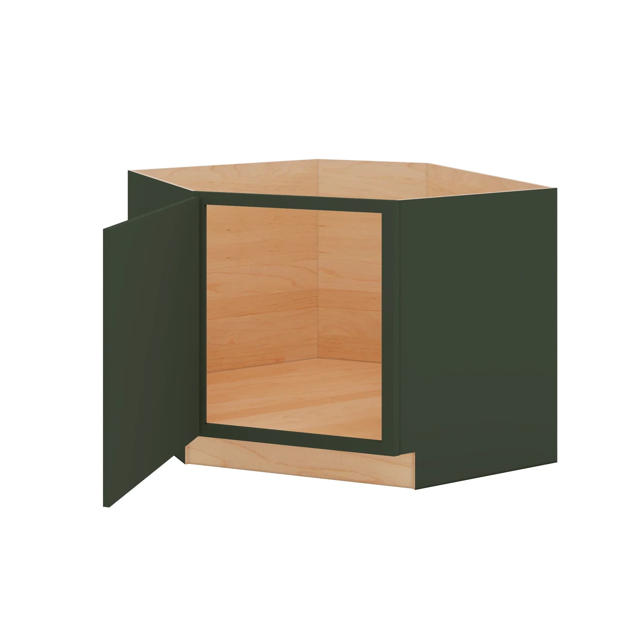 Modernform Cabinet Slim Sage Green 42" W X 34 1/2" H X 24" D Diagonal Corner Sink Base Cabinet