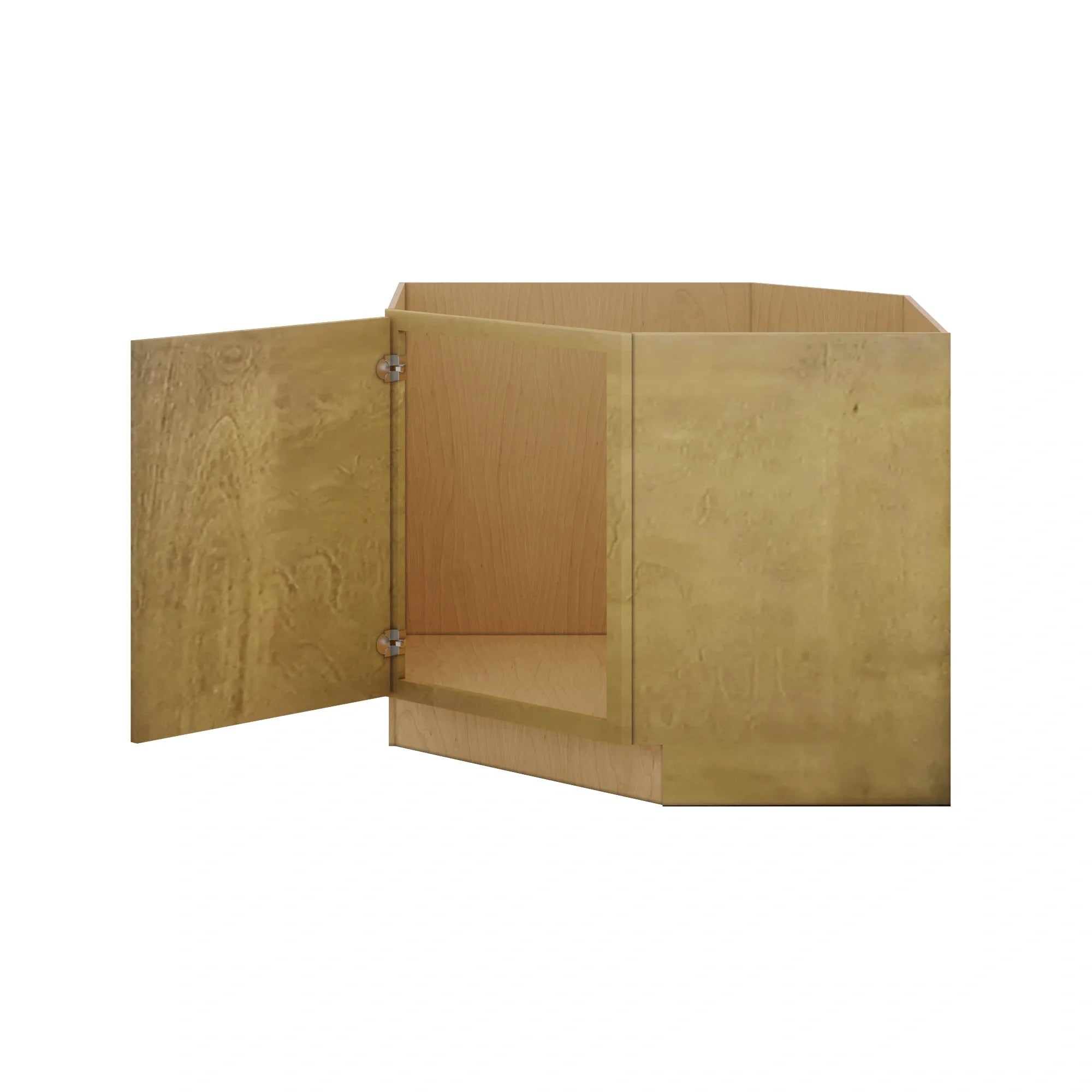 Modernform Cabinet Natural Shaker 42" W X 34 1/2" H X 24" D Diagonal Corner Sink Base Cabinet