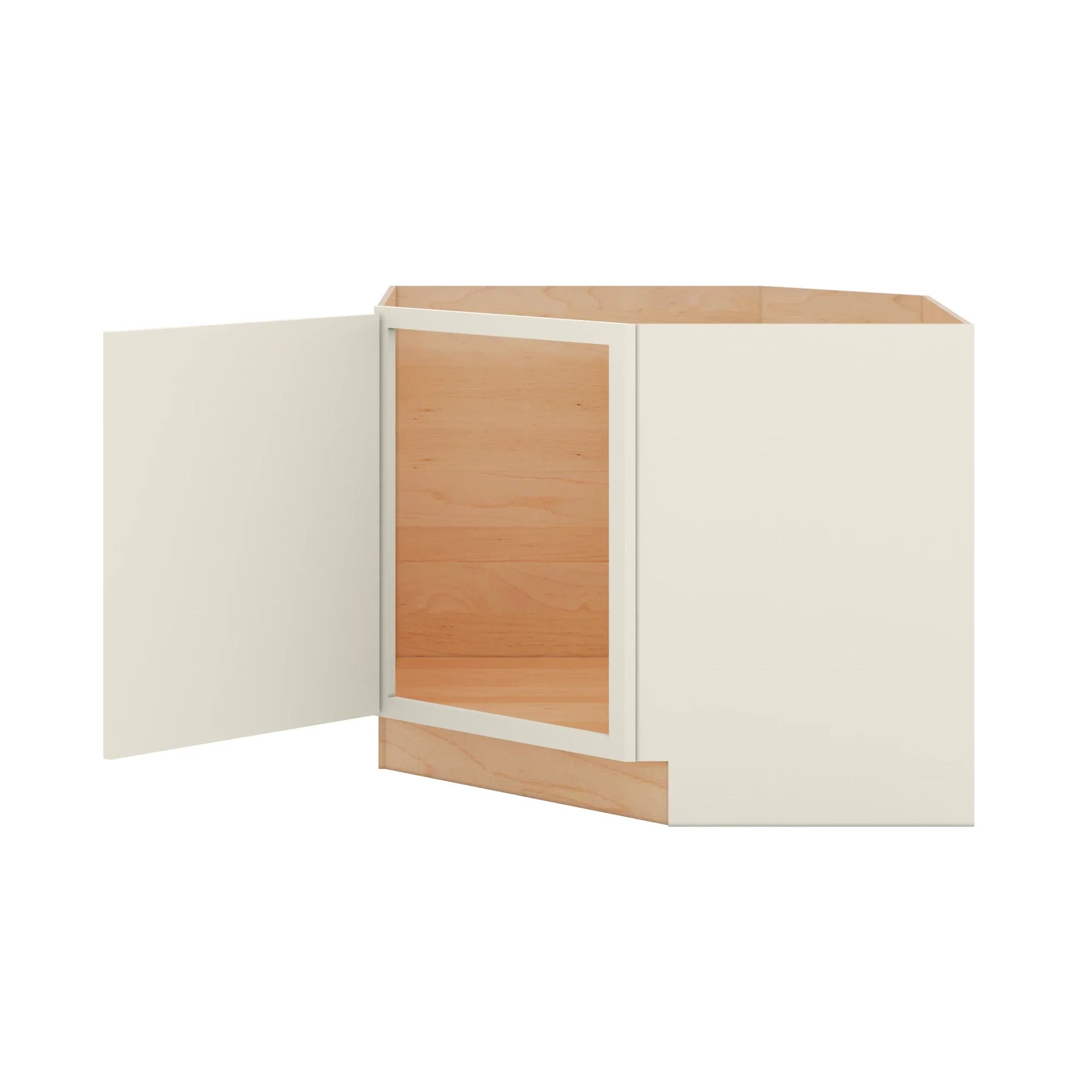 Modernform Cabinet Slim Dove White 42" W X 34 1/2" H X 24" D Diagonal Corner Sink Base Cabinet