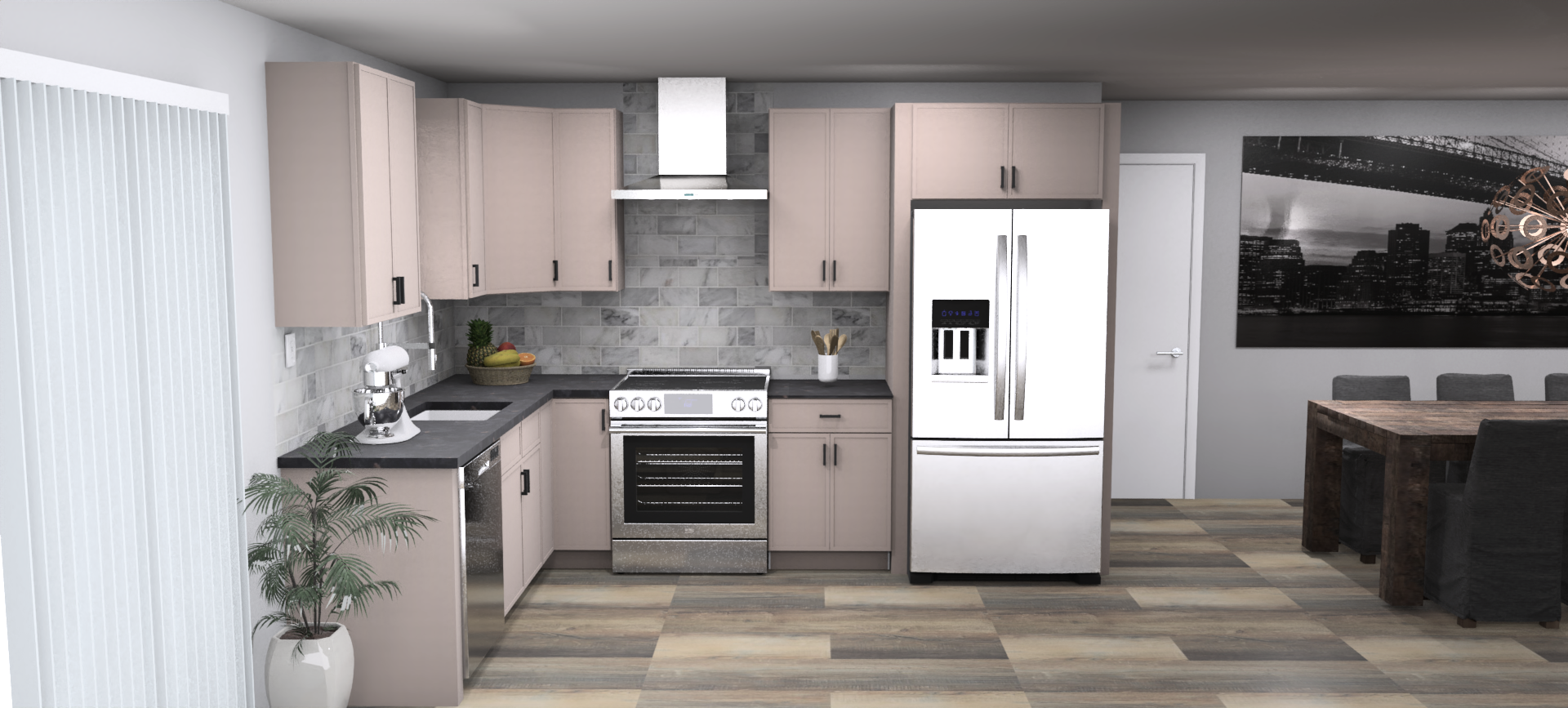 Cubitac Madison Dusk 8 x 11 L Shaped Kitchen