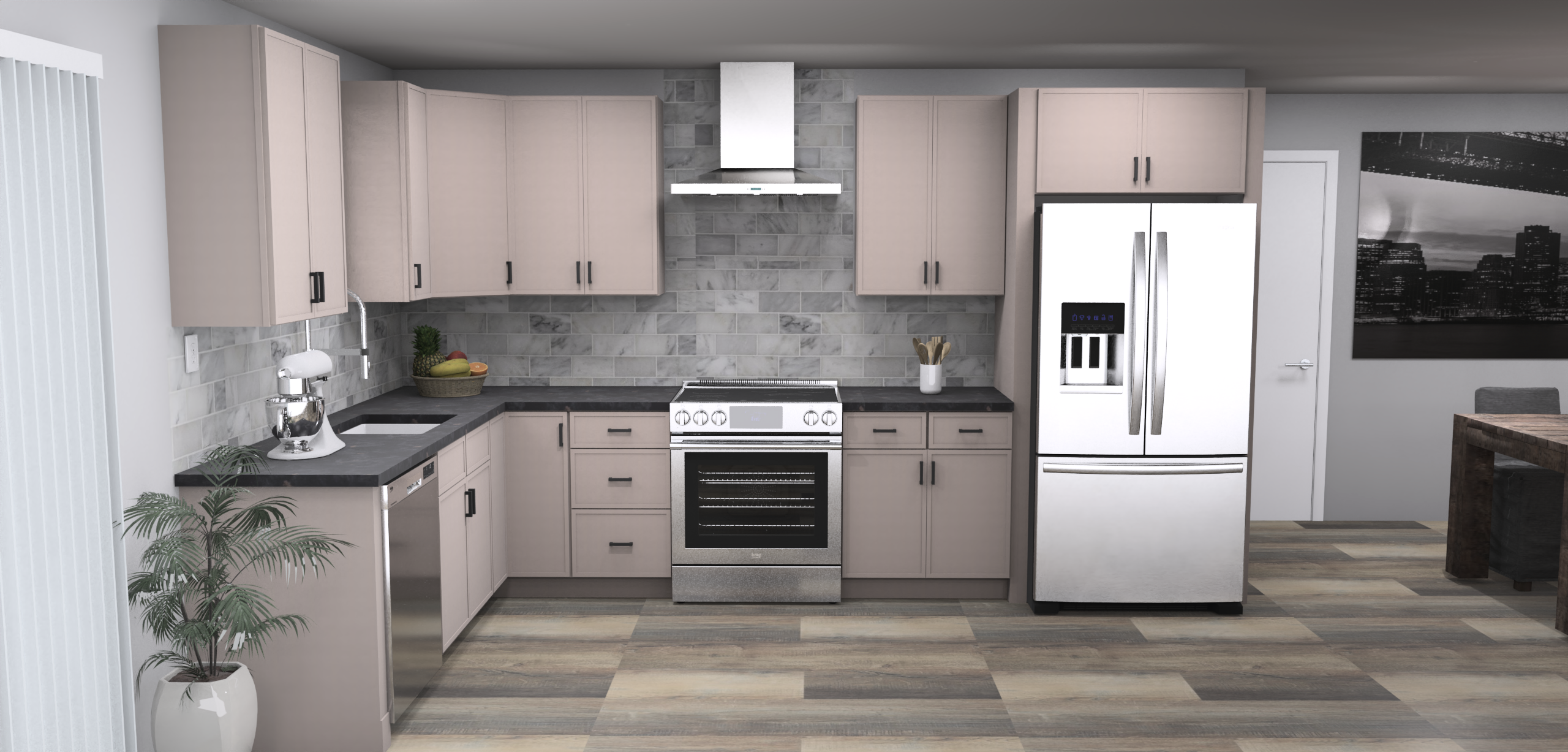 Cubitac Madison Dusk 8 x 13 L Shaped Kitchen