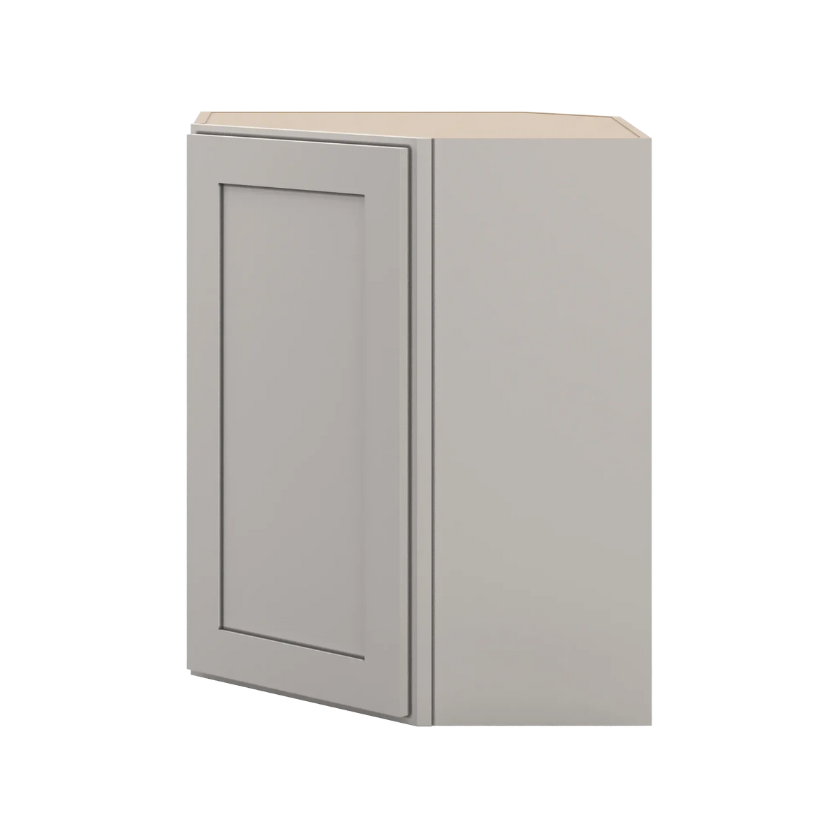 cnc luxor 5 piece misty grey 24 w x 30 h diagonal corner wall cabinet
