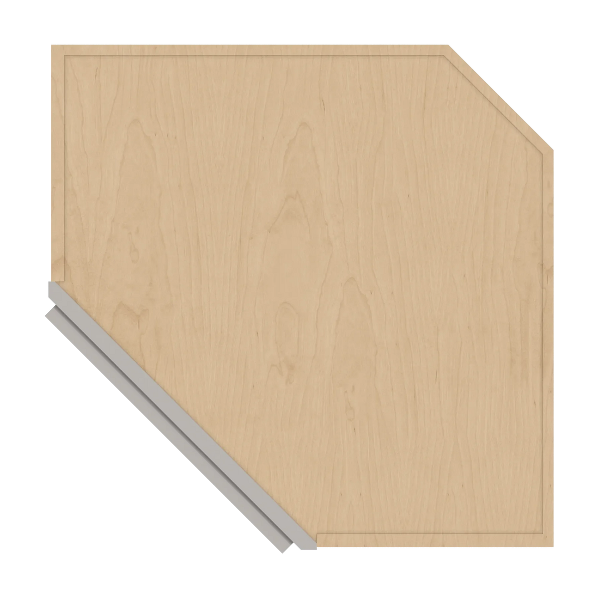 cnc luxor 5 piece misty grey 24 w x 30 h diagonal corner wall cabinet
