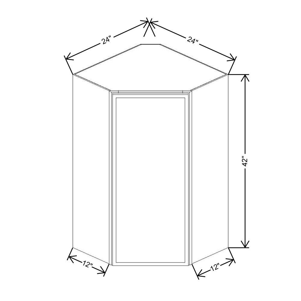 Cubitac Imperial Madison Dusk 42"H Diagonal Corner Wall