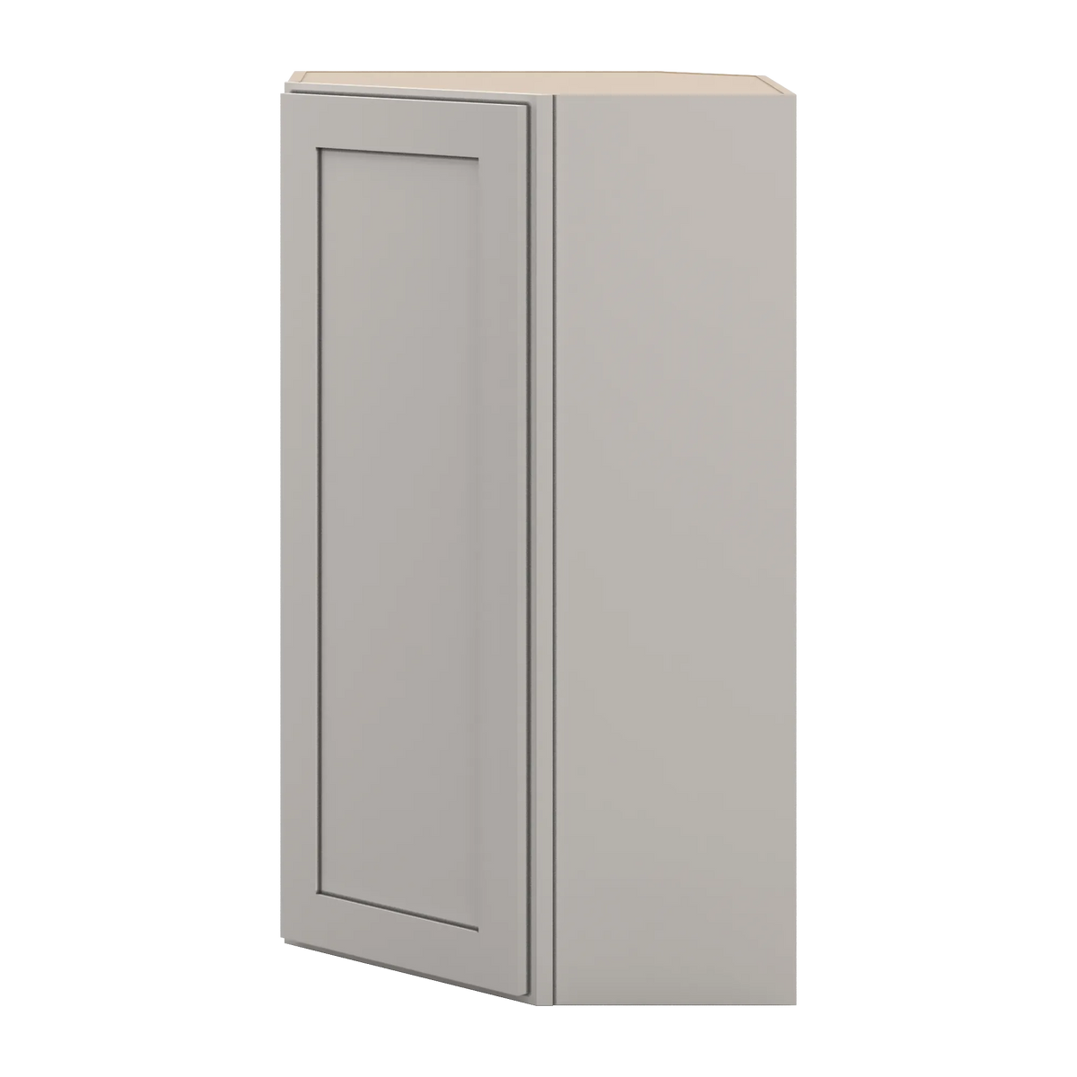 cnc luxor 5 piece misty grey 24 w x 42 h diagonal corner wall cabinet
