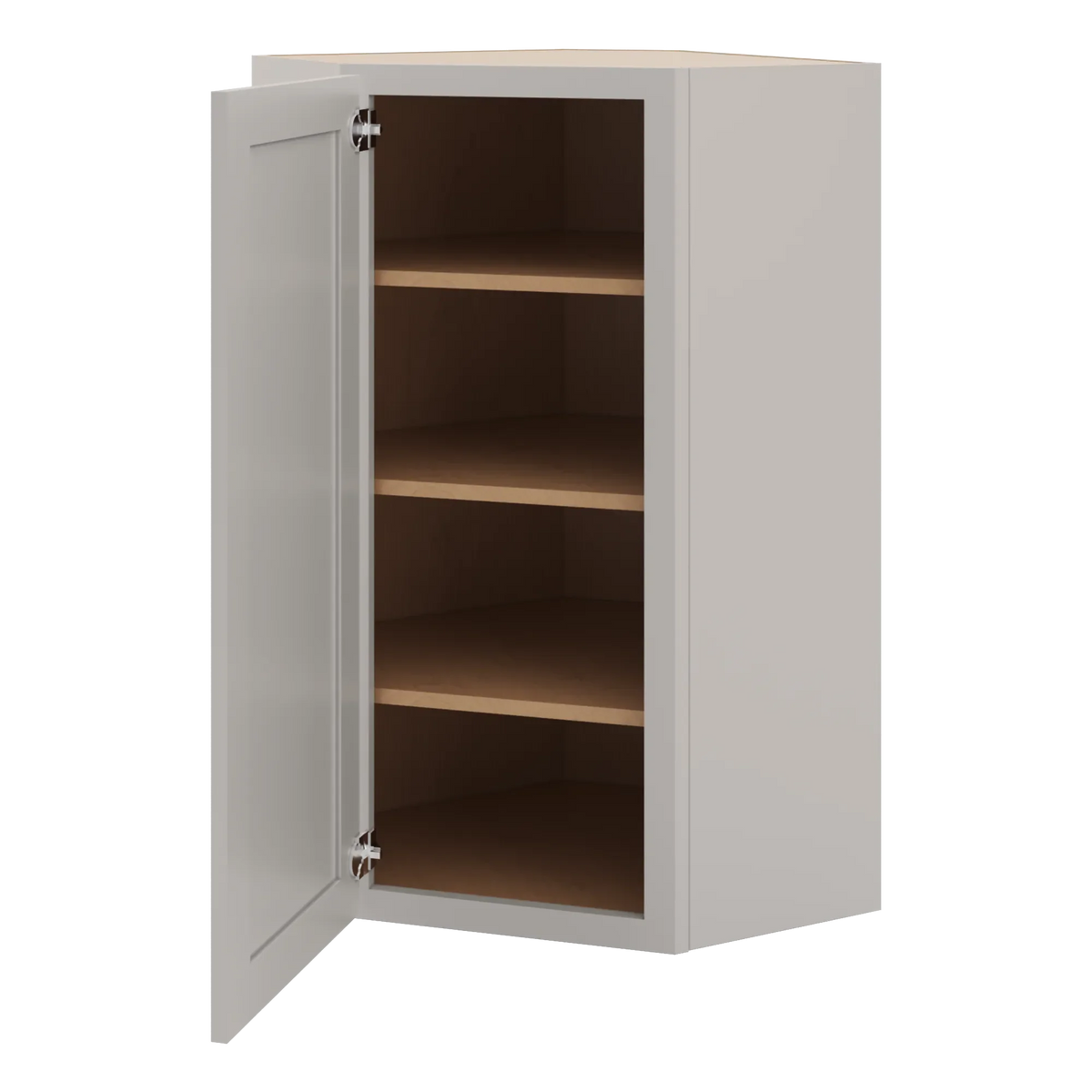 cnc luxor 5 piece misty grey 24 w x 42 h diagonal corner wall cabinet