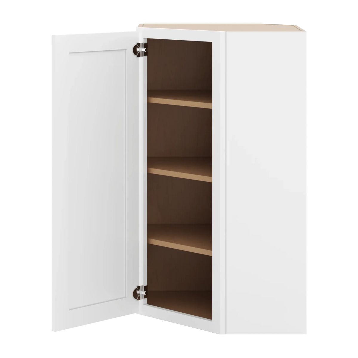 cnc luxor white 24 w x 42 h diagonal corner wall cabinet