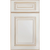 Cubitac Imperial Sofia Caramel Raised Panel Off-White with Glaze Door Sample