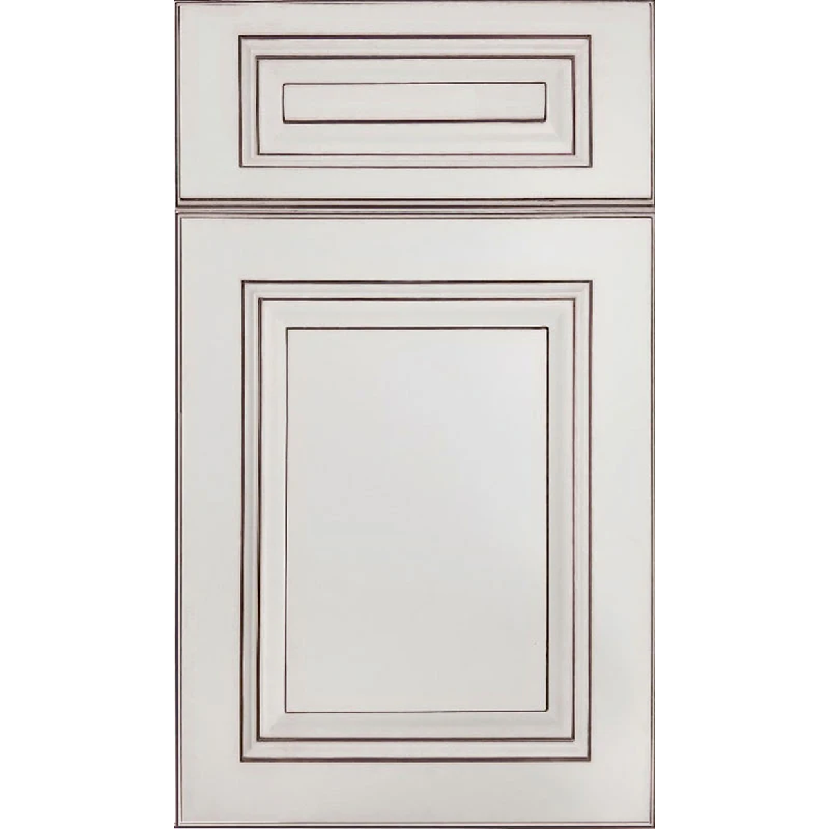 Cubitac Imperial Sofia Sable Raised Panel Off-White with Glaze Door Sample