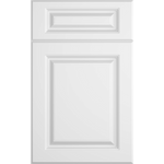 Cubitac Prestige Newport Latte Raised Panel White Door Sample