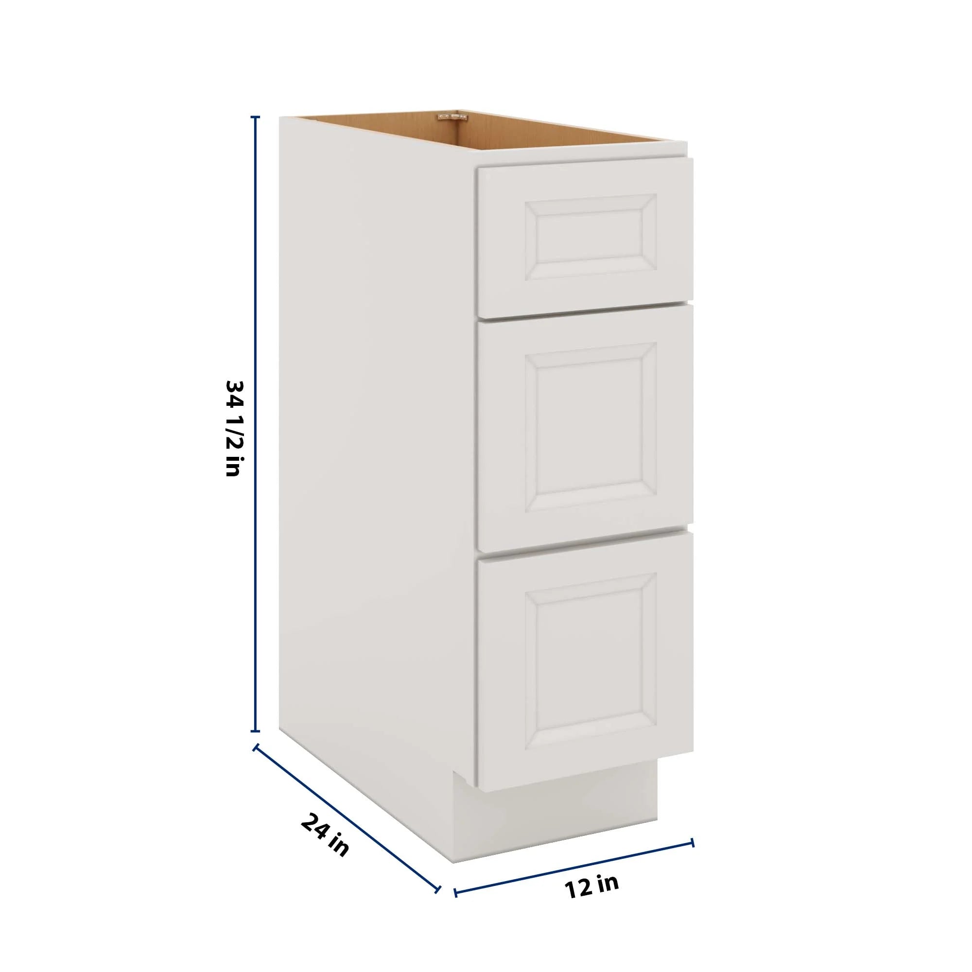 J&K Pure B5 Base w/3 Drawers - 12" W