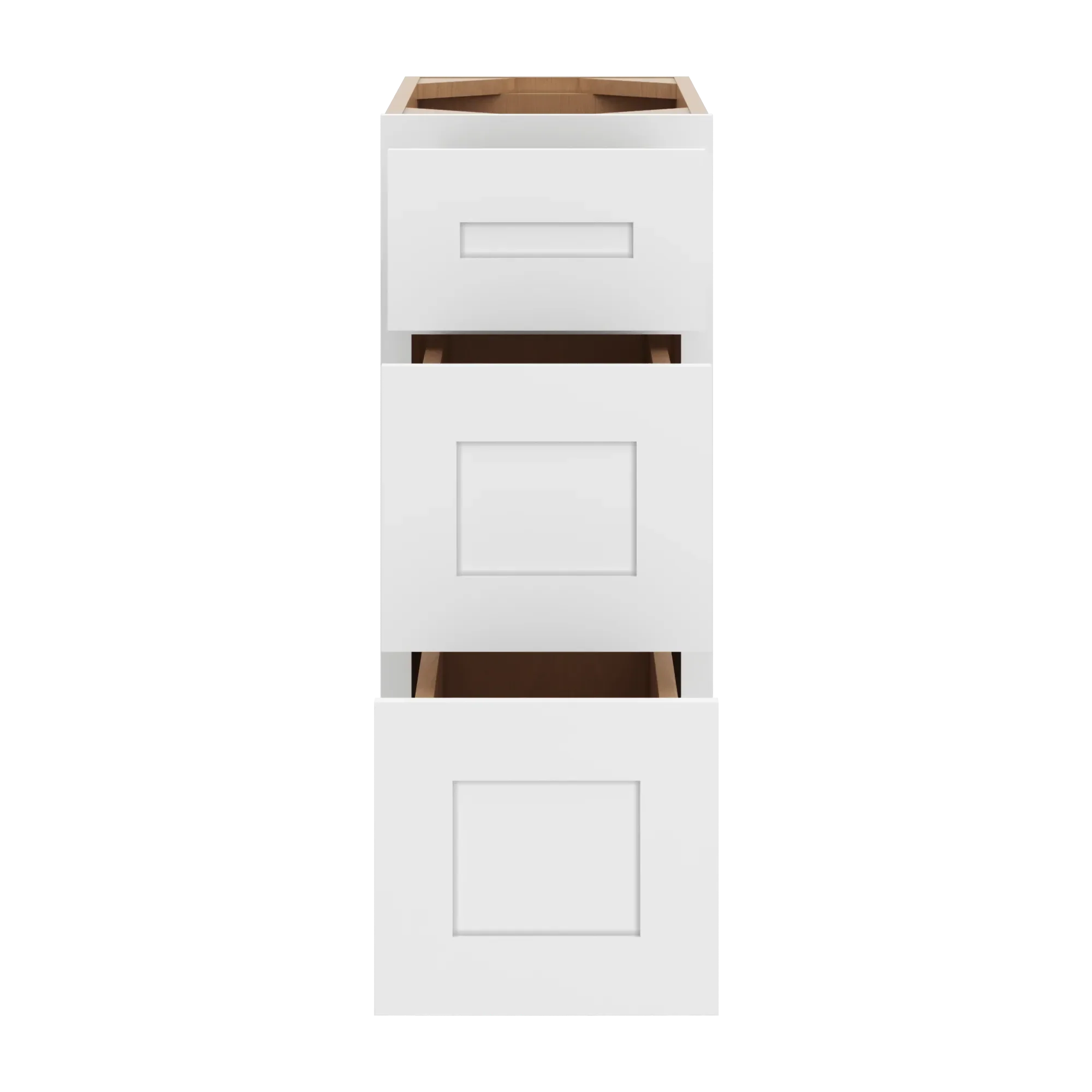 cnc luxor 5 piece white 12 w x 32 1 2 h 3 drawer base cabinet