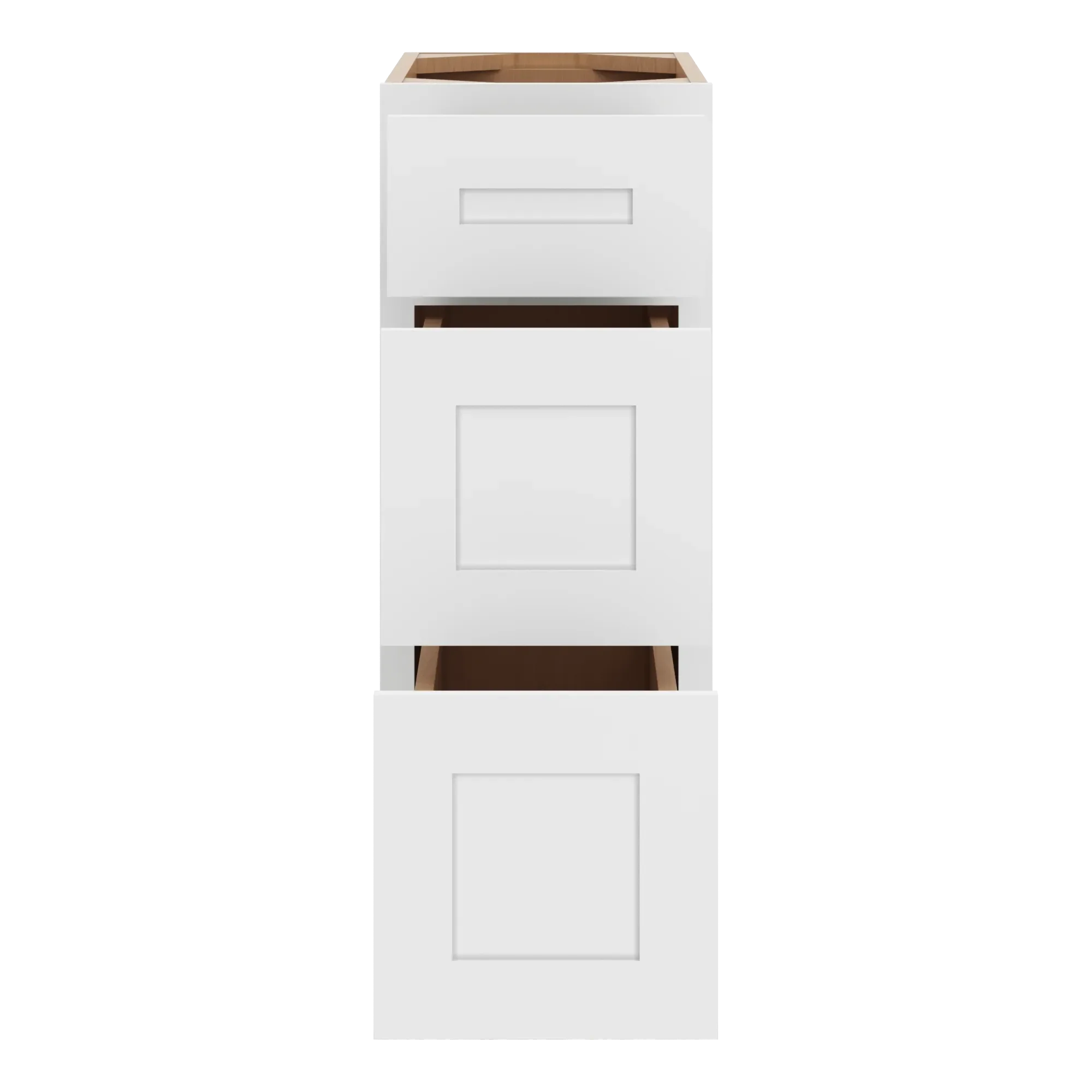 cnc luxor 5 piece white 12 w 3 drawer base cabinet