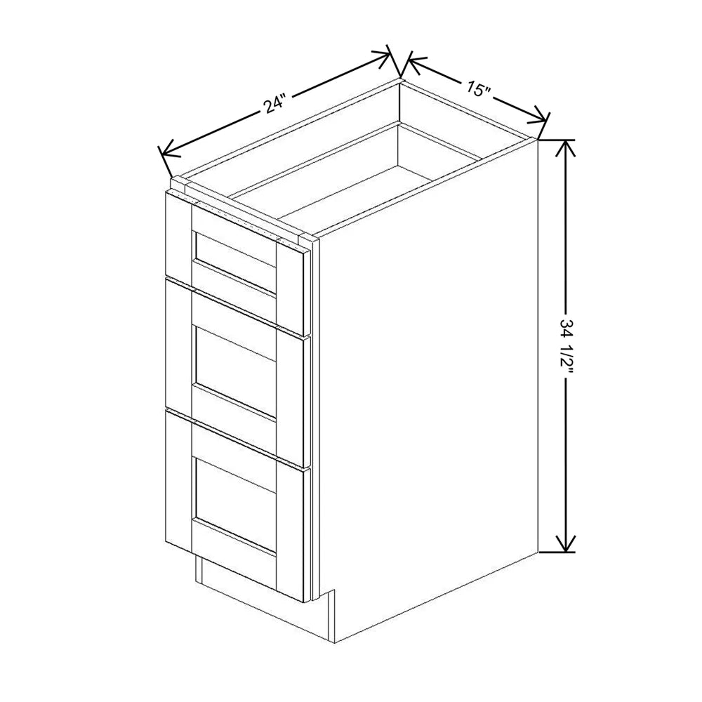 J&K Sage E3 Base w/3 Drawers - 15" W