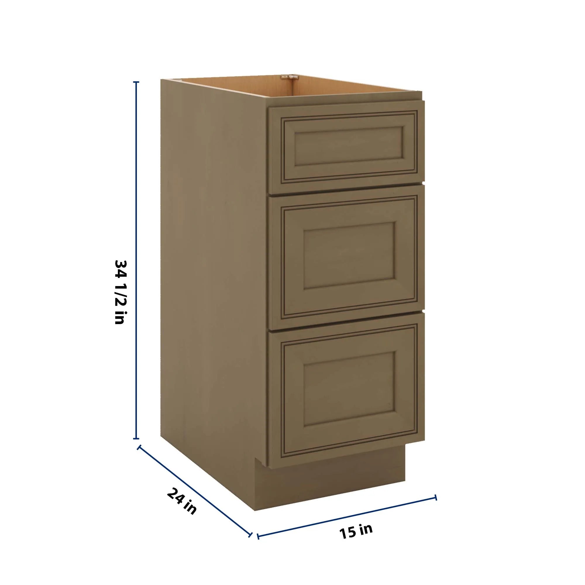 J&K Hazel H8 Base w/3 Drawers - 15" W