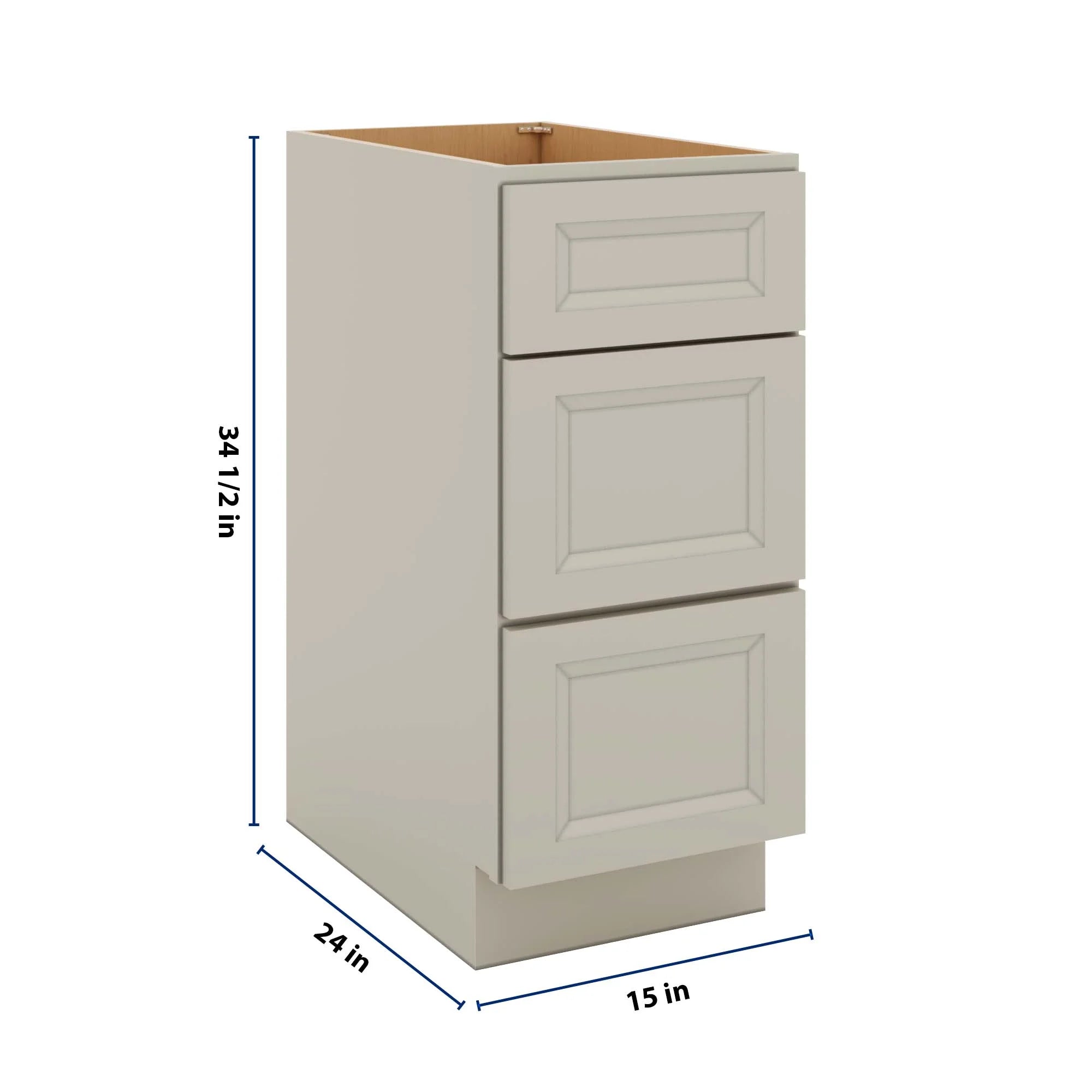 J&K Pebble B6 Base w/3 Drawers - 15" W