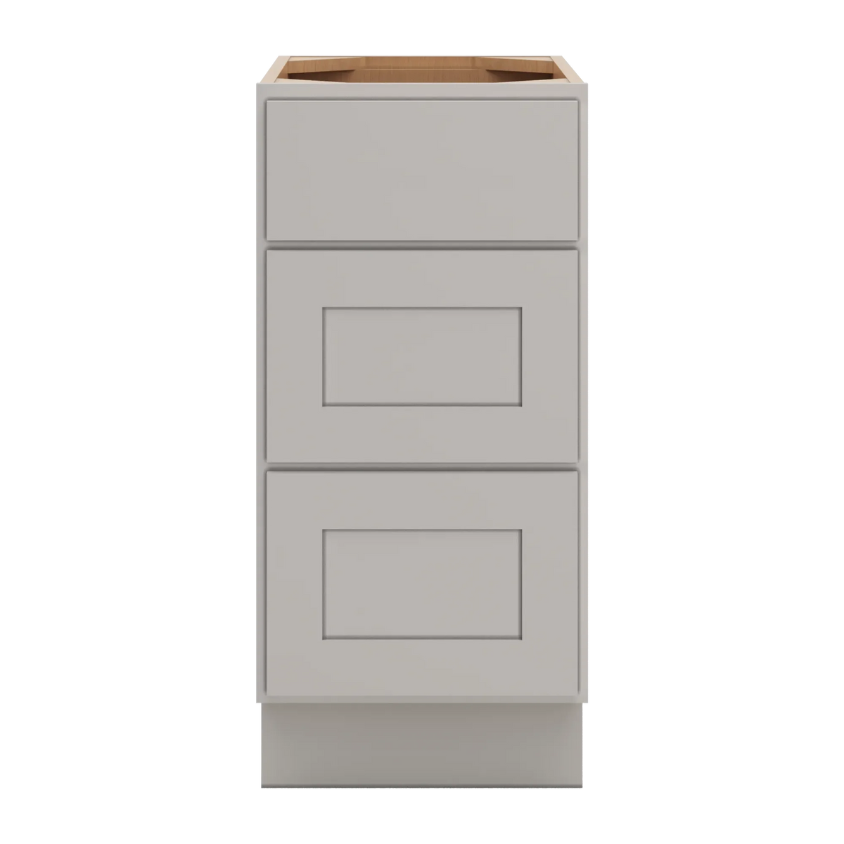 cnc luxor misty grey 15 w x 32 1 2 h 3 drawer base cabinet
