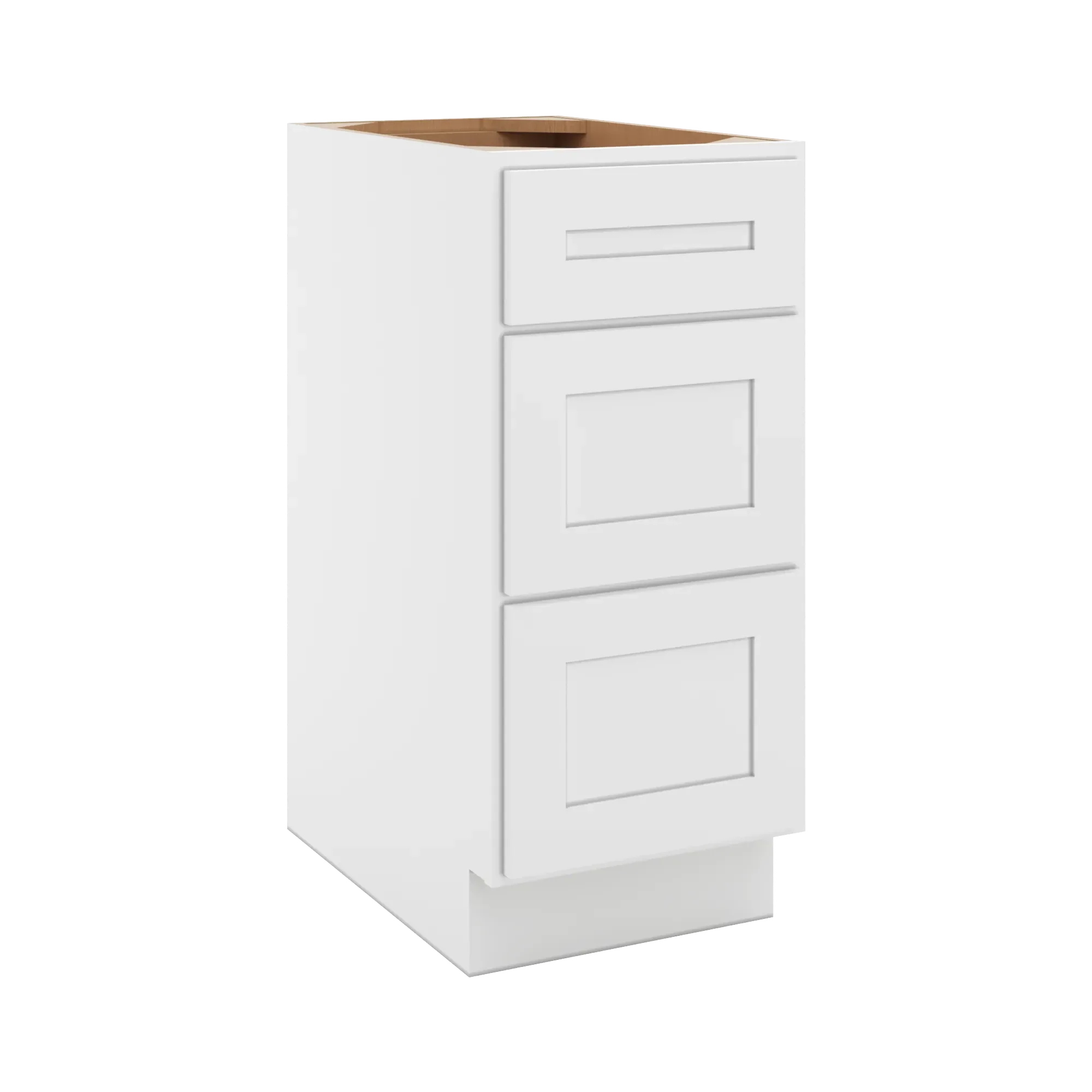 cnc luxor 5 piece white 15 w 3 drawer base cabinet