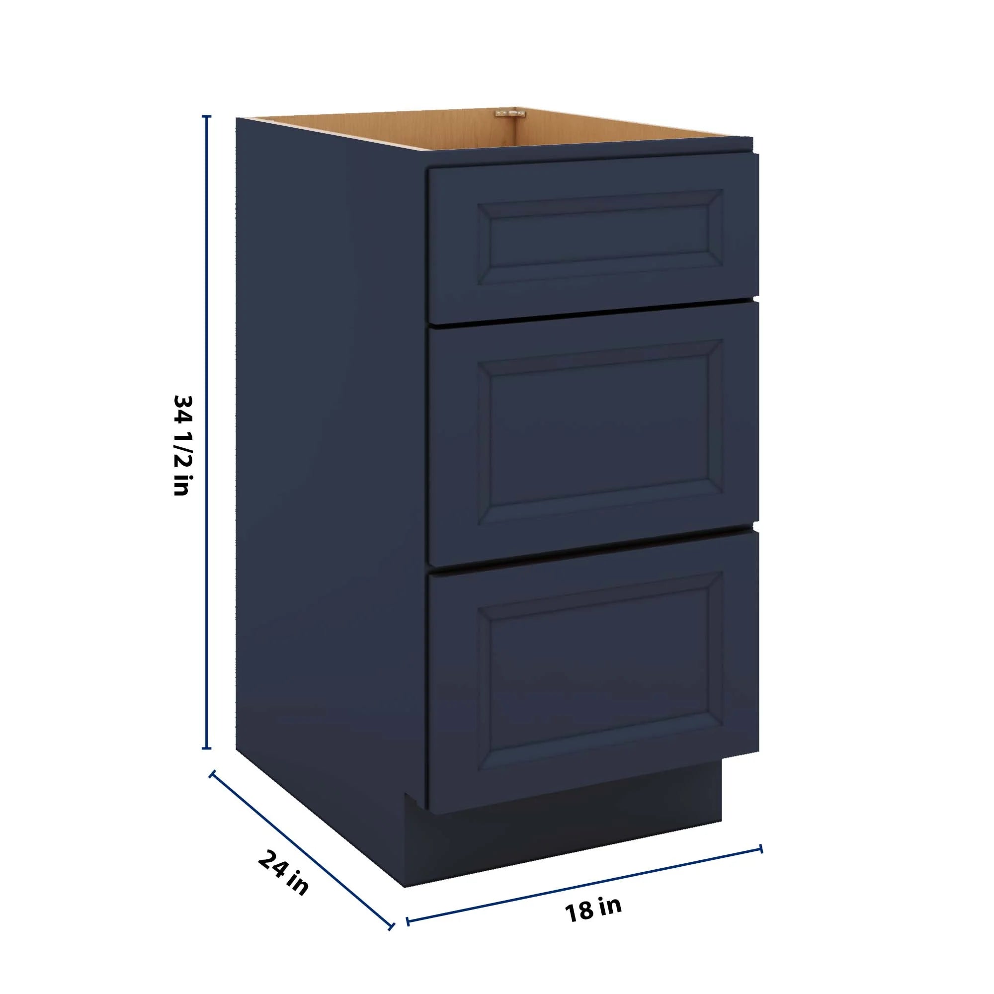 J&K Naval B7 Base w/3 Drawers - 18" W