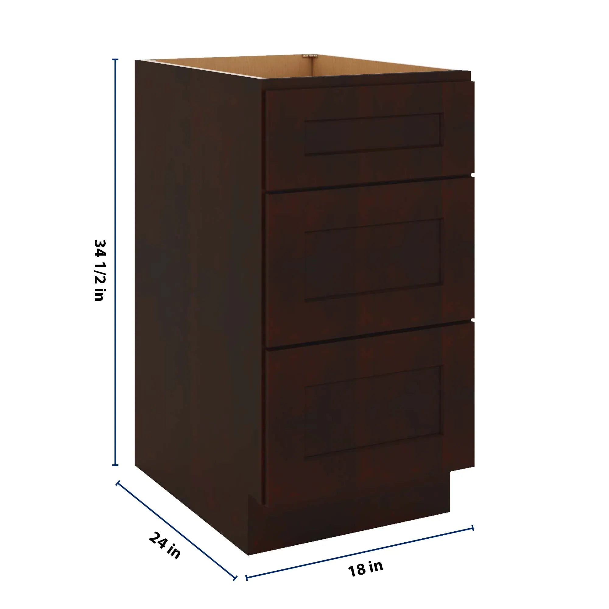 J&K Java Coffee S1 Base w/3 Drawers - 18" W