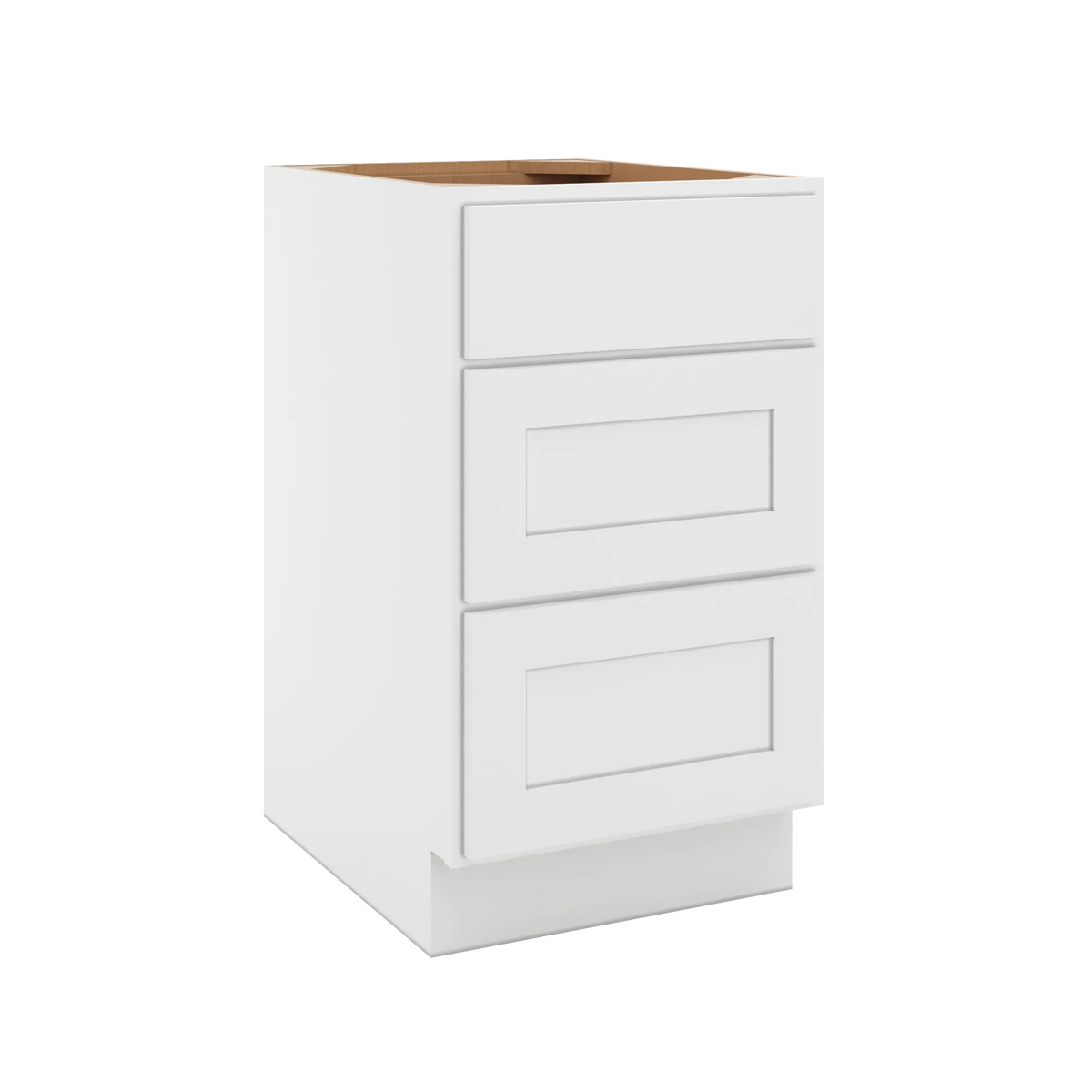 cnc luxor white 18 w x 32 1 2 h 3 drawer base cabinet