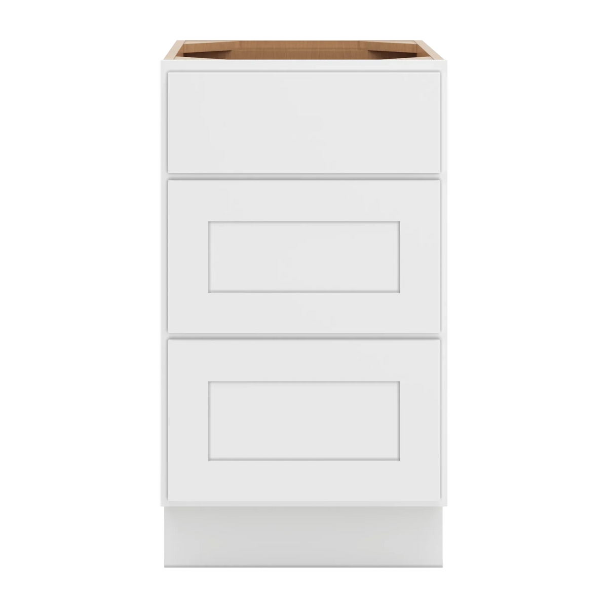 cnc luxor white 18 w x 32 1 2 h 3 drawer base cabinet