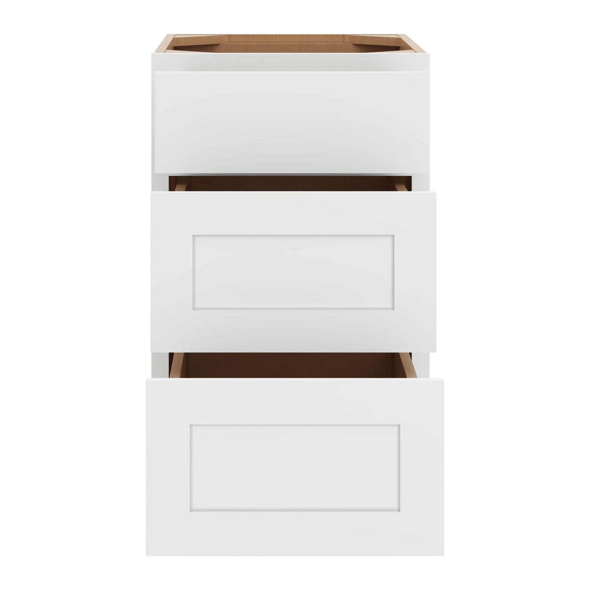 cnc luxor white 18 w x 32 1 2 h 3 drawer base cabinet