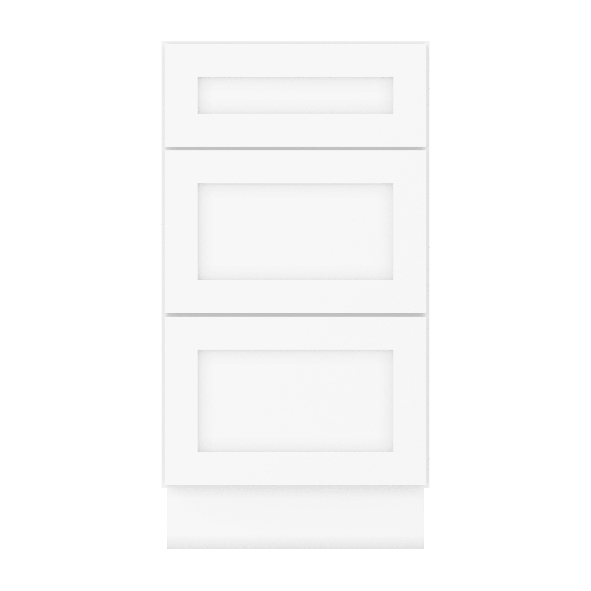 Drawer Base Kitchen Cabinet DB18 Alpina White LessCare 18 in. width 34.5 in. height 24 in. depth