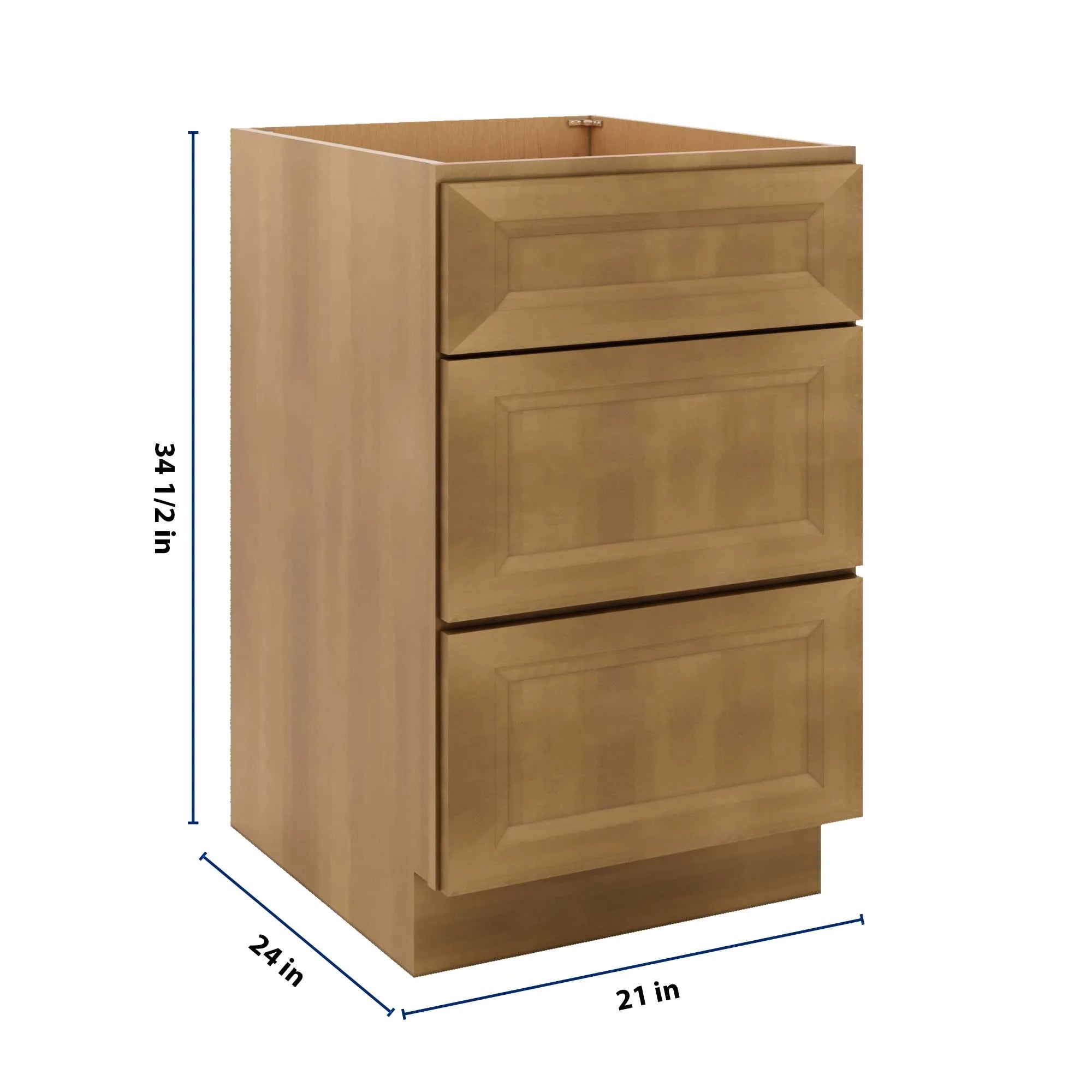 J&K Butterscotch B8 Base w/3 Drawers - 21" W