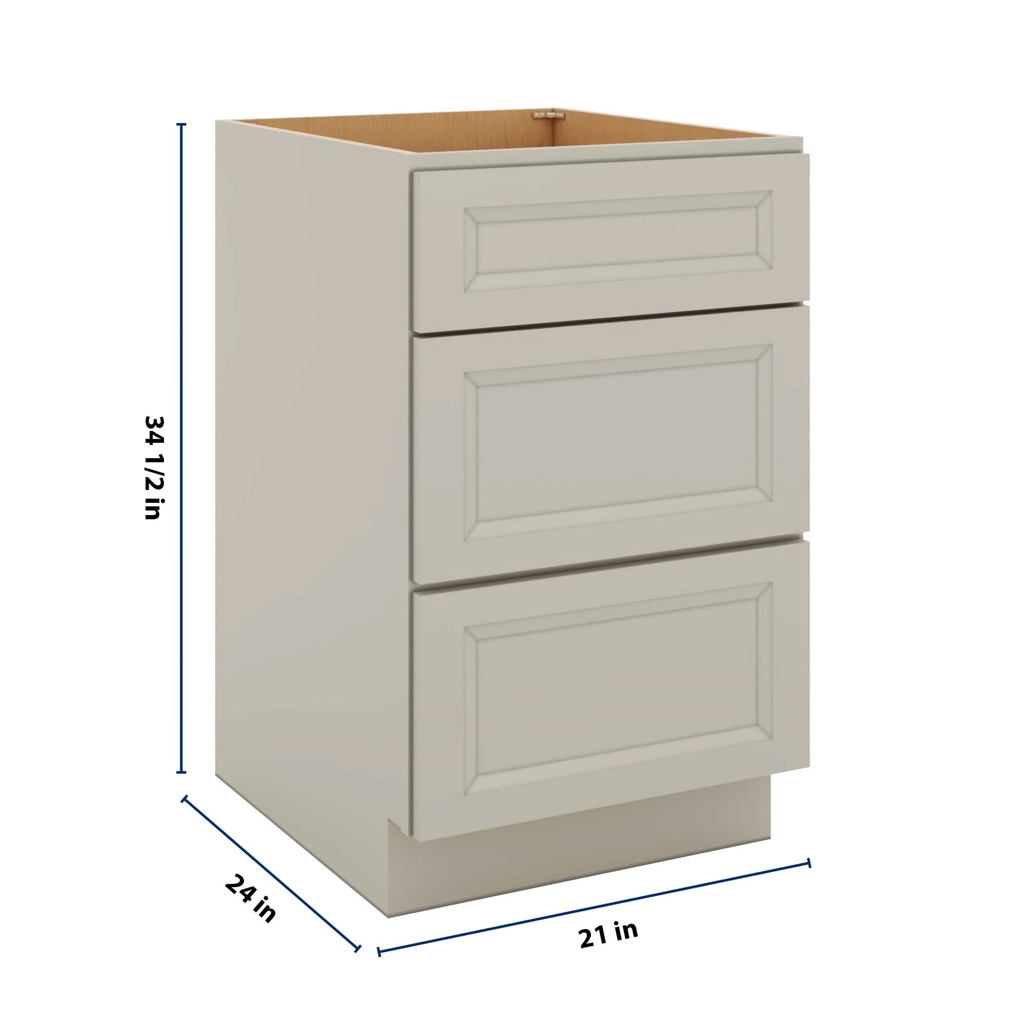 J&K Pebble B6 Base w/3 Drawers - 21" W