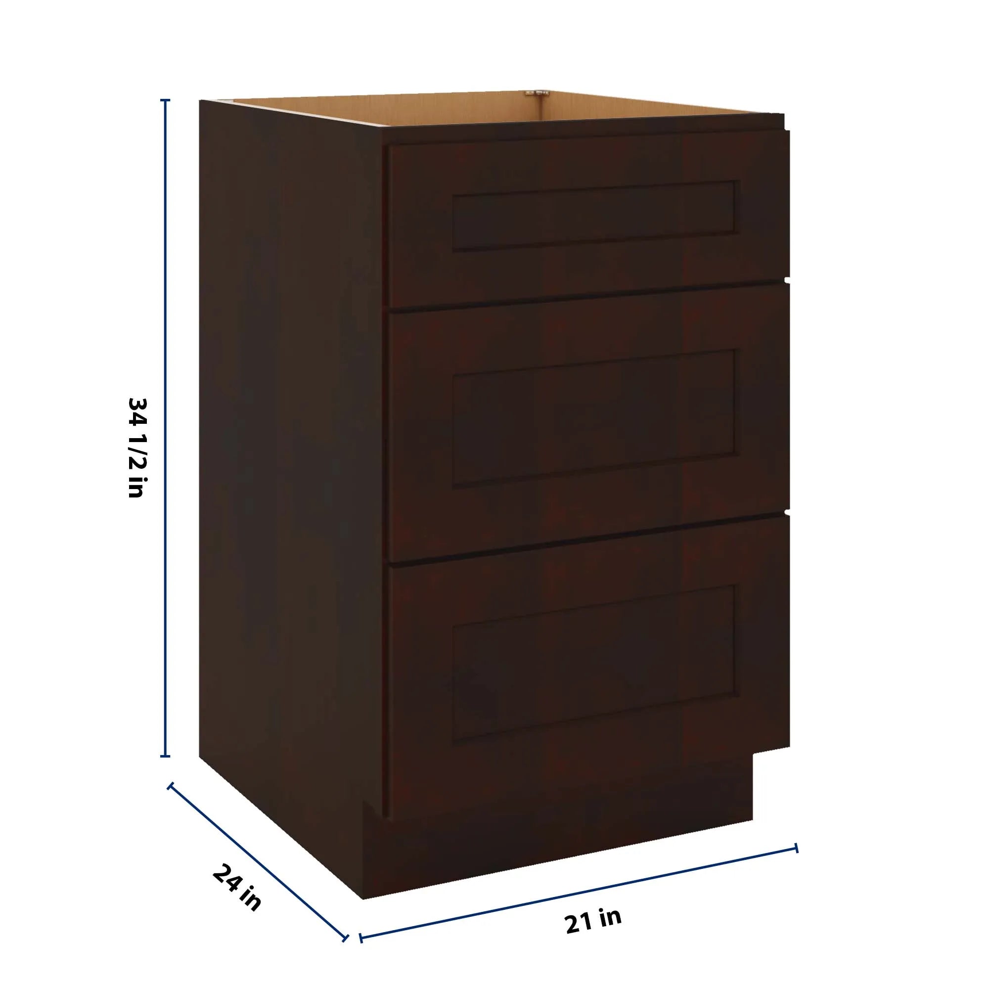 J&K Java Coffee S1 Base w/3 Drawers - 21" W