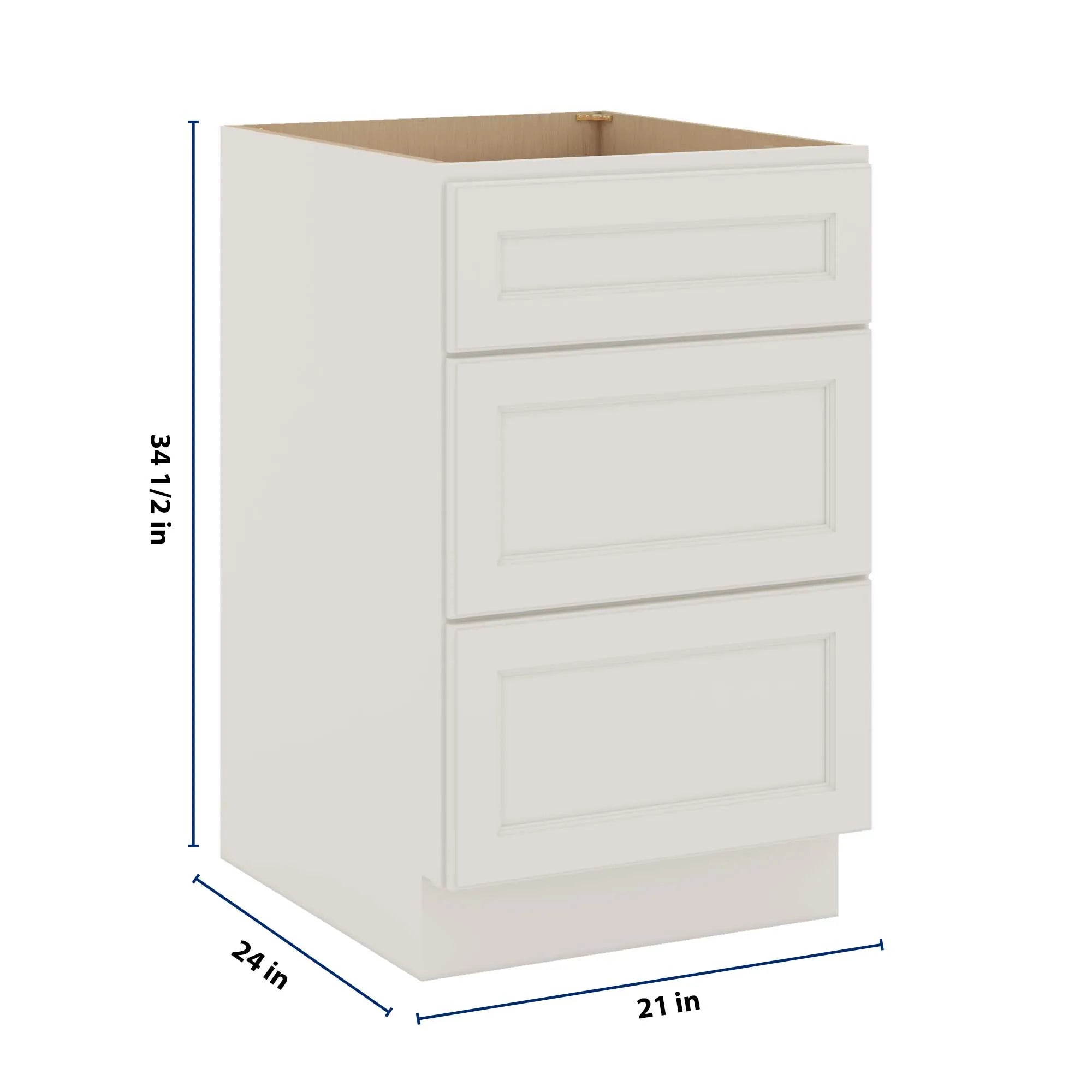 J&K Dove E1 Base w/3 Drawers - 21" W
