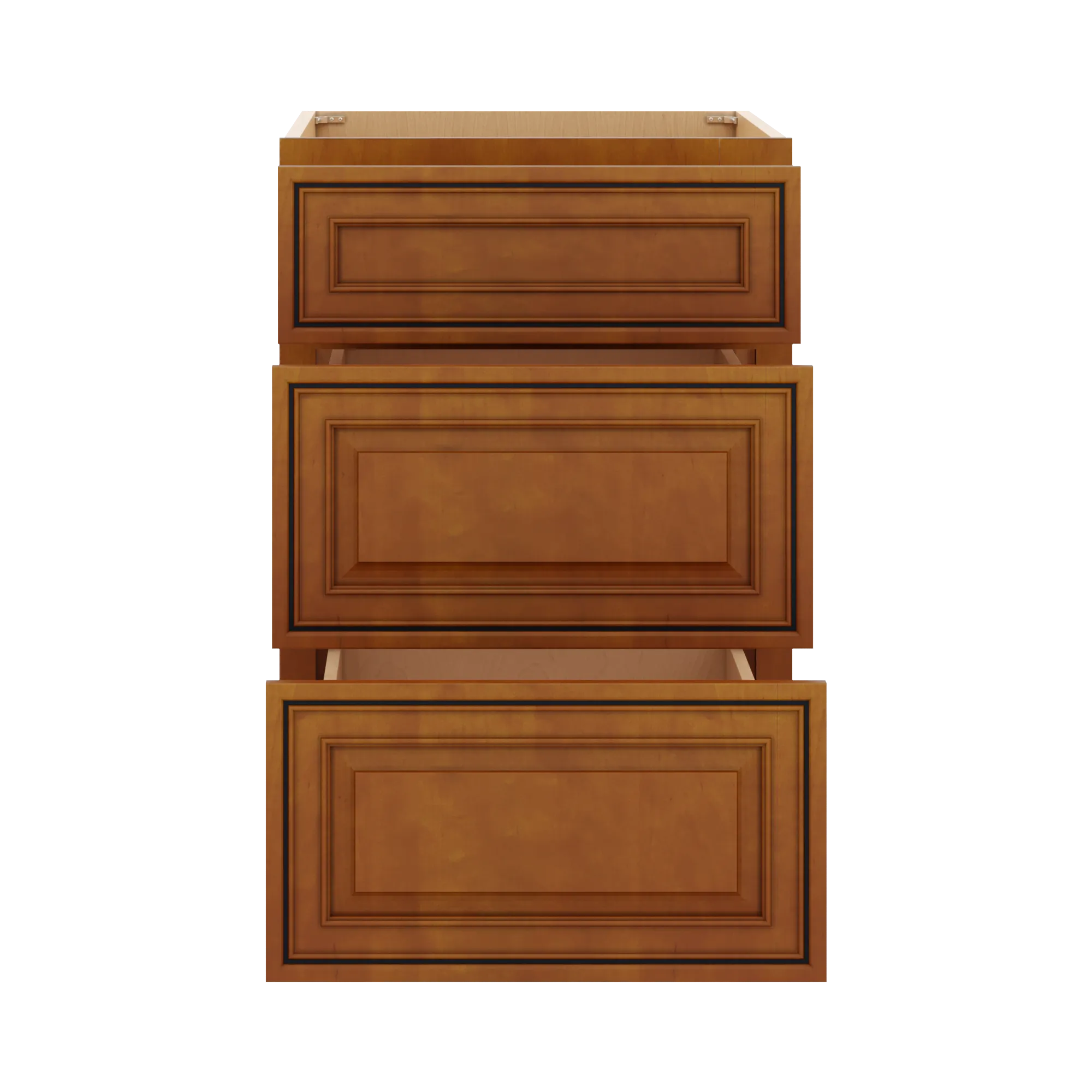 j k mocha glazed k10 base w 3 drawers 21 w
