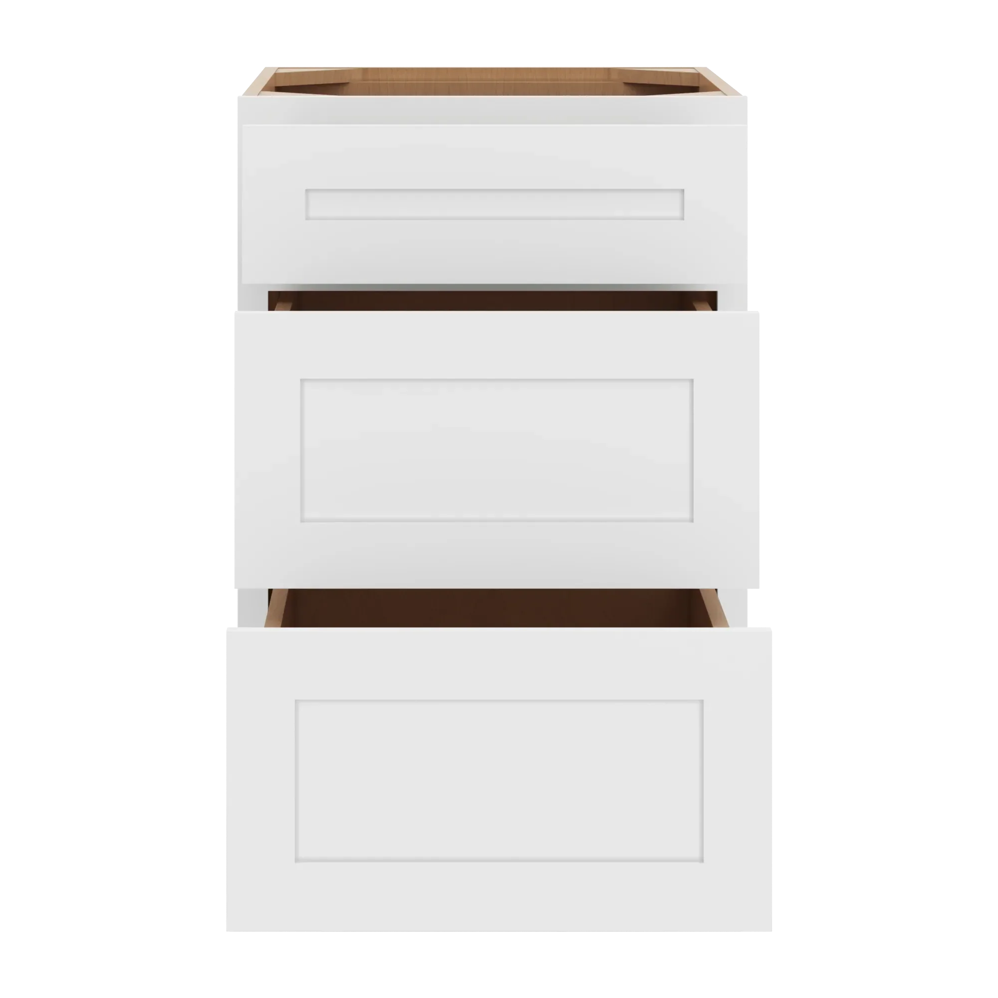 cnc luxor 5 piece white 21 w 3 drawer base cabinet