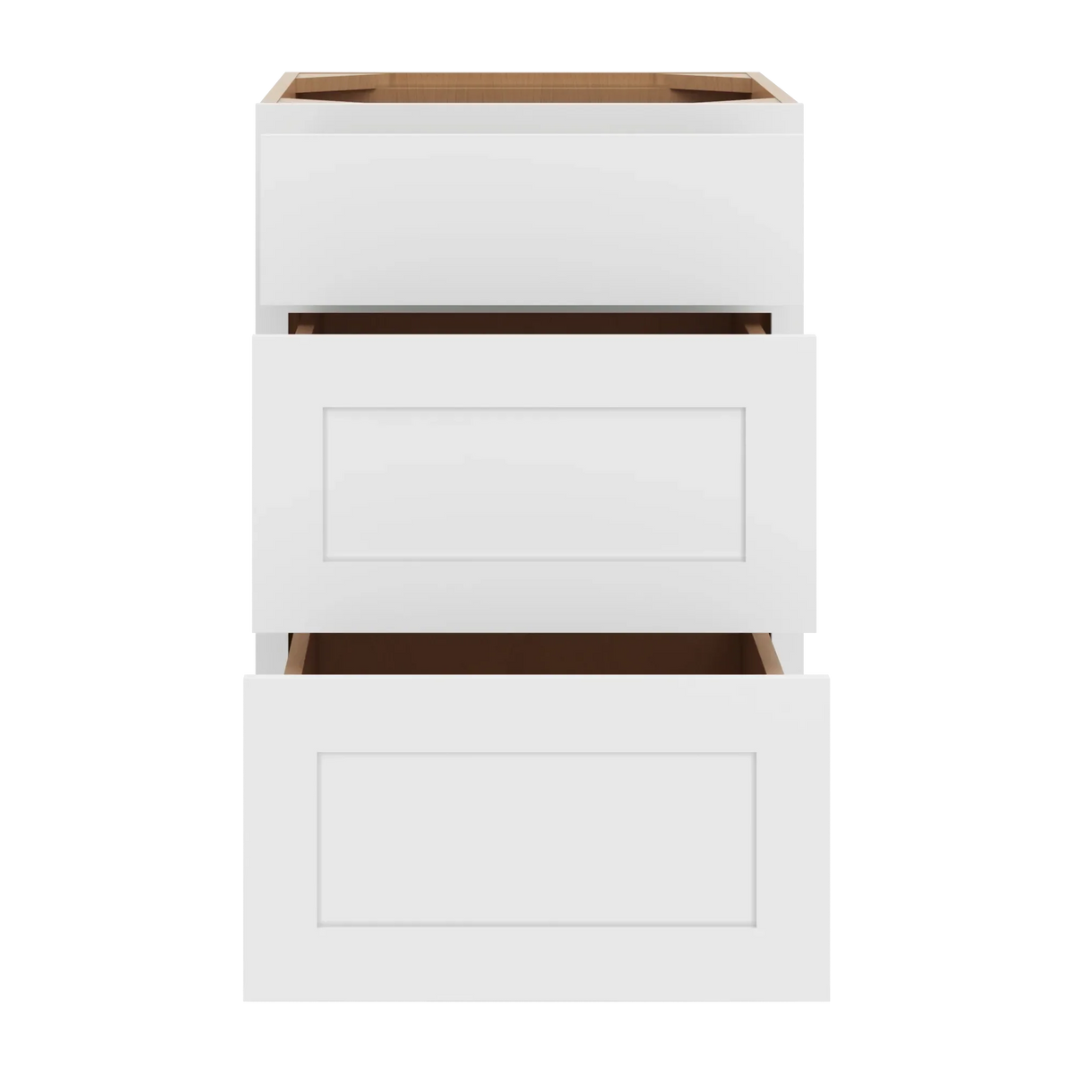 cnc luxor white 21 w 3 drawer base cabinet