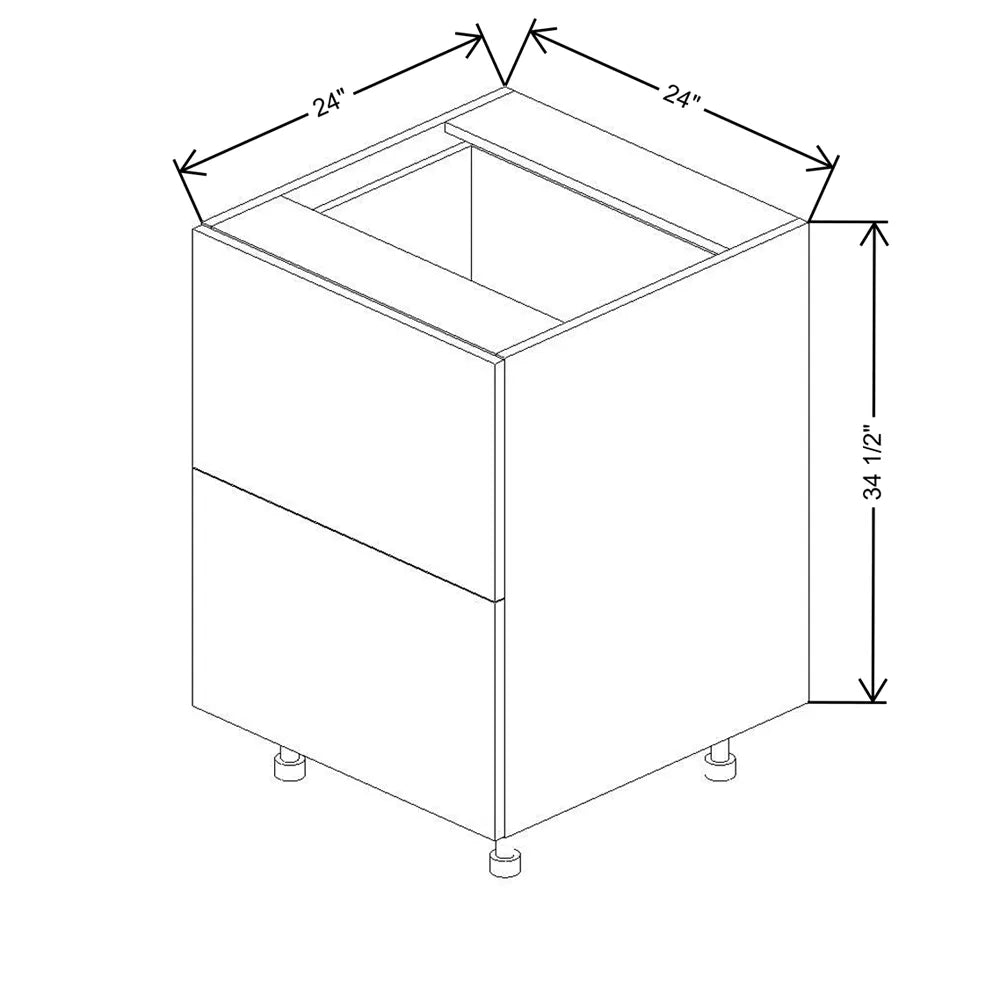 Fabuwood Illume Tuscany Muratti 4 30" W X 34 1/2" H X 24" D 3 Drawer Base Cabinet