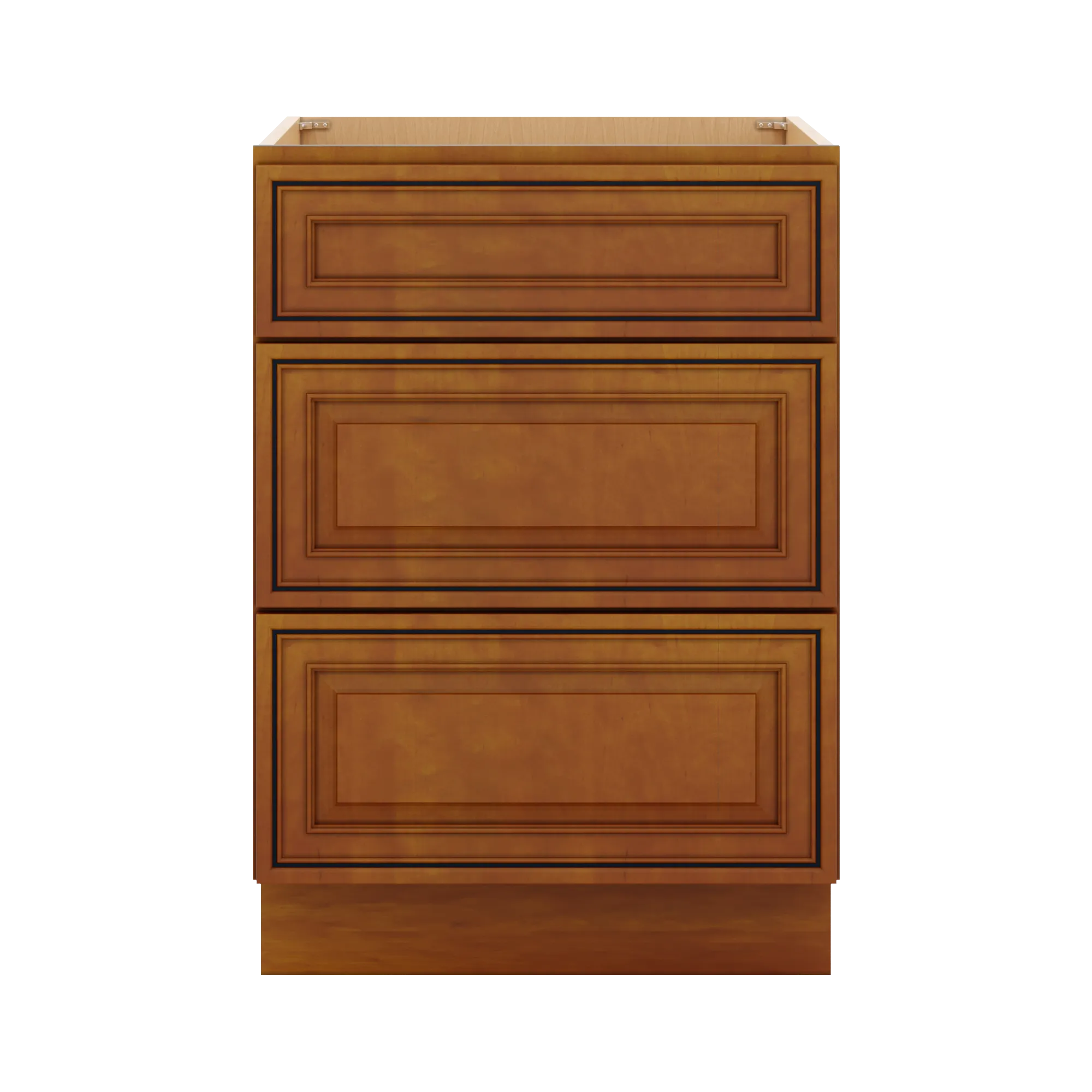 j k mocha glazed k10 base w 3 drawers 24 w