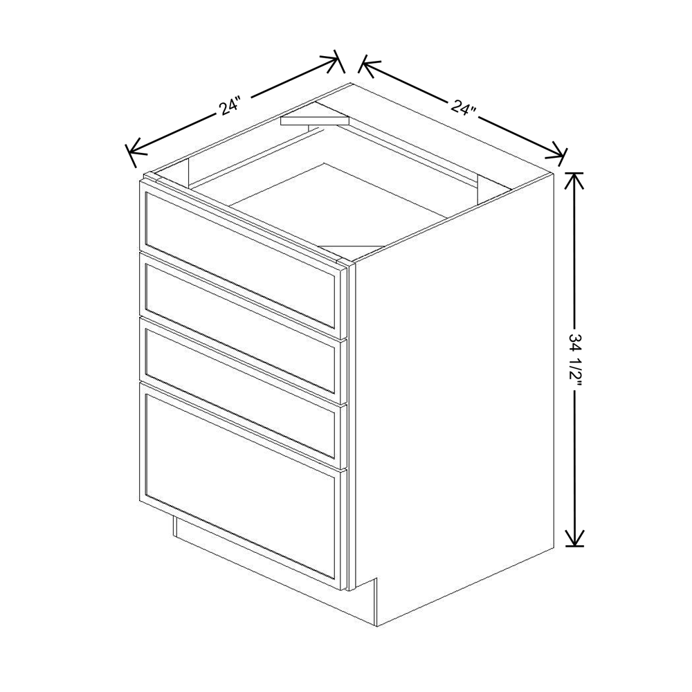 Cubitac Imperial Montclair Cashmere 24"W 4-Drawer Base Cabinet