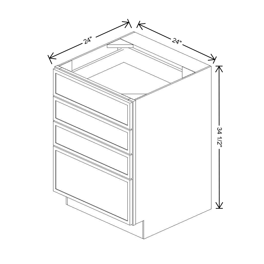 Cubitac Imperial Montclair Cashmere 24"W 4-Drawer Base Cabinet