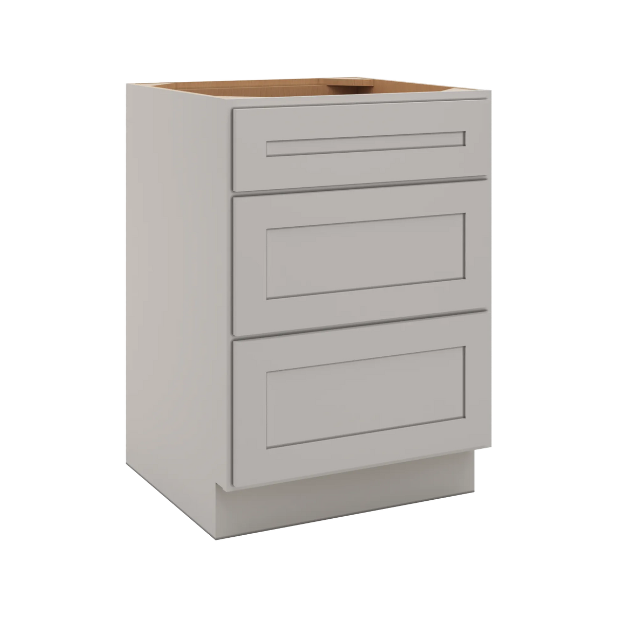 CNC Luxor 5-Piece Misty Grey 24" W 3 Drawer Base Cabinet