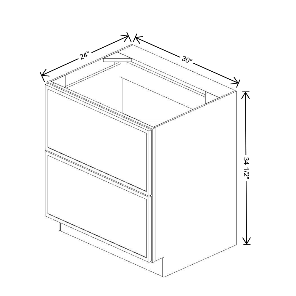 Cubitac Imperial Montclair Sapphire 30"W 2-Drawer Base Cabinet